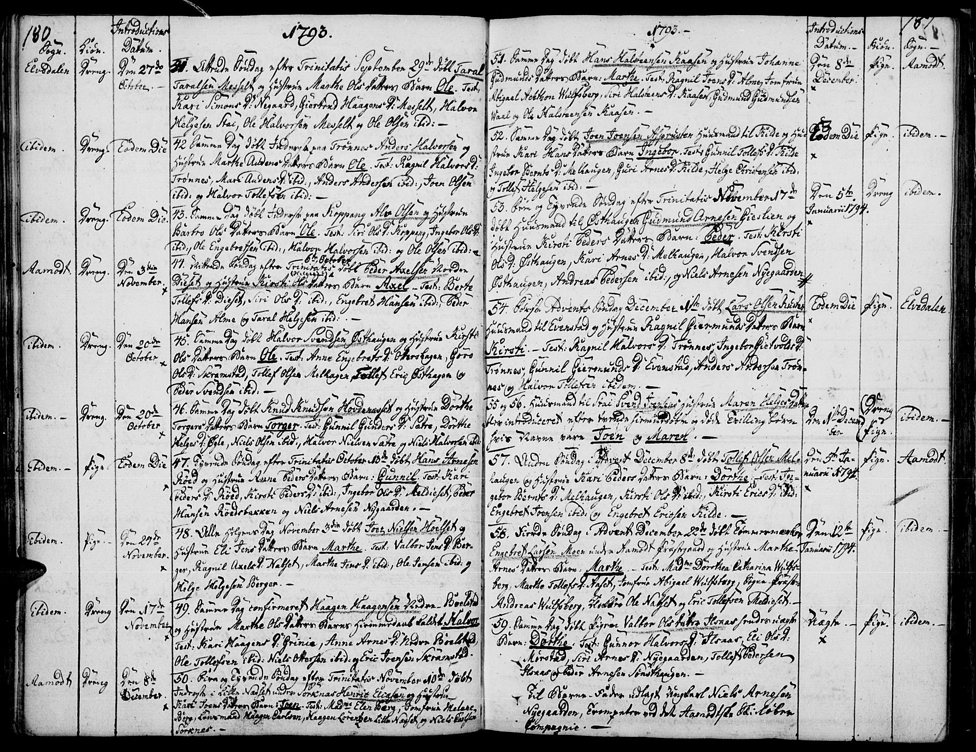 Åmot prestekontor, Hedmark, AV/SAH-PREST-056/H/Ha/Haa/L0003: Parish register (official) no. 3, 1780-1810, p. 180-181