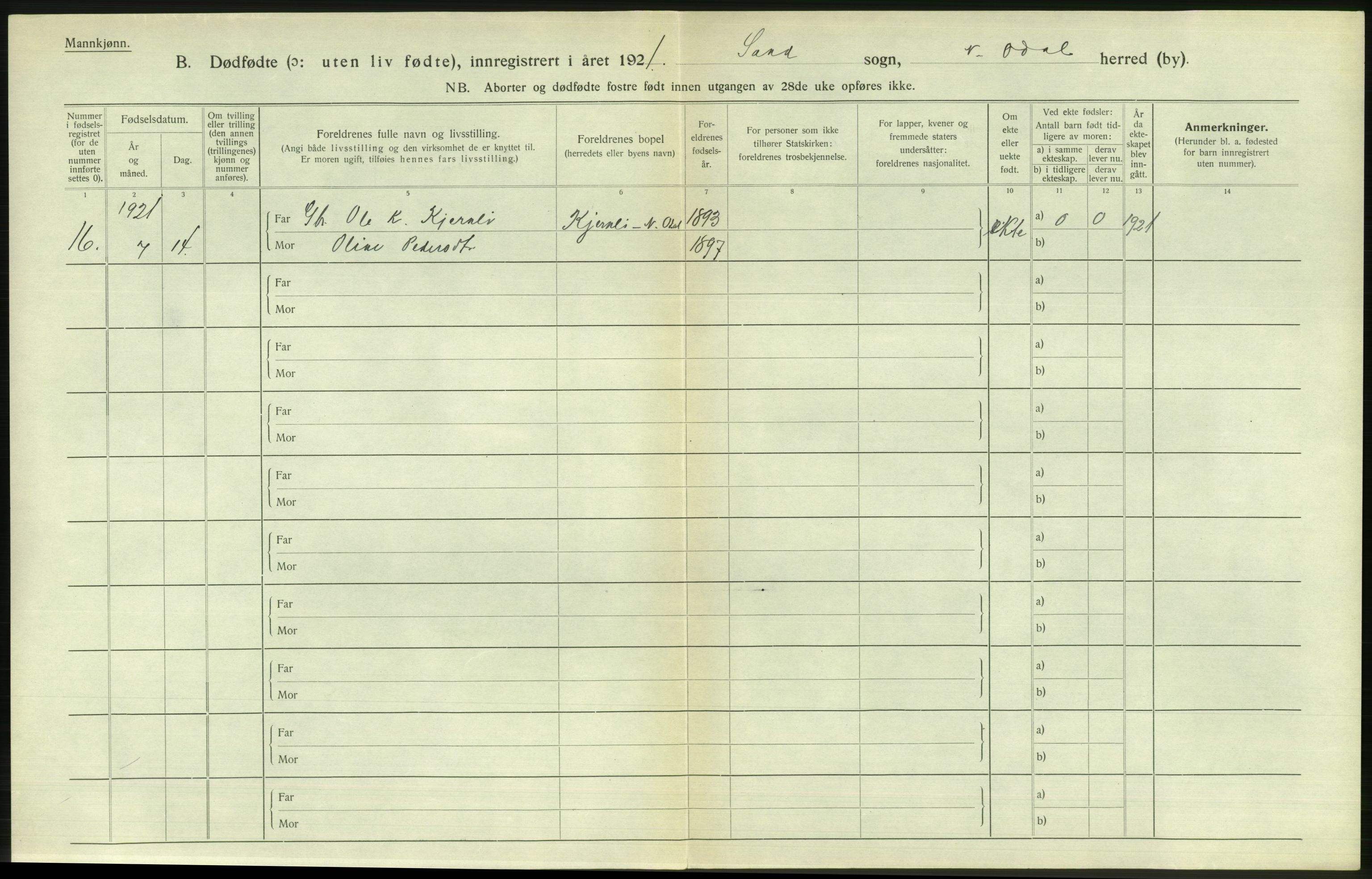 Statistisk sentralbyrå, Sosiodemografiske emner, Befolkning, AV/RA-S-2228/D/Df/Dfc/Dfca/L0015: Hedemark fylke: Levendefødte menn og kvinner. Byer, 1921, p. 808