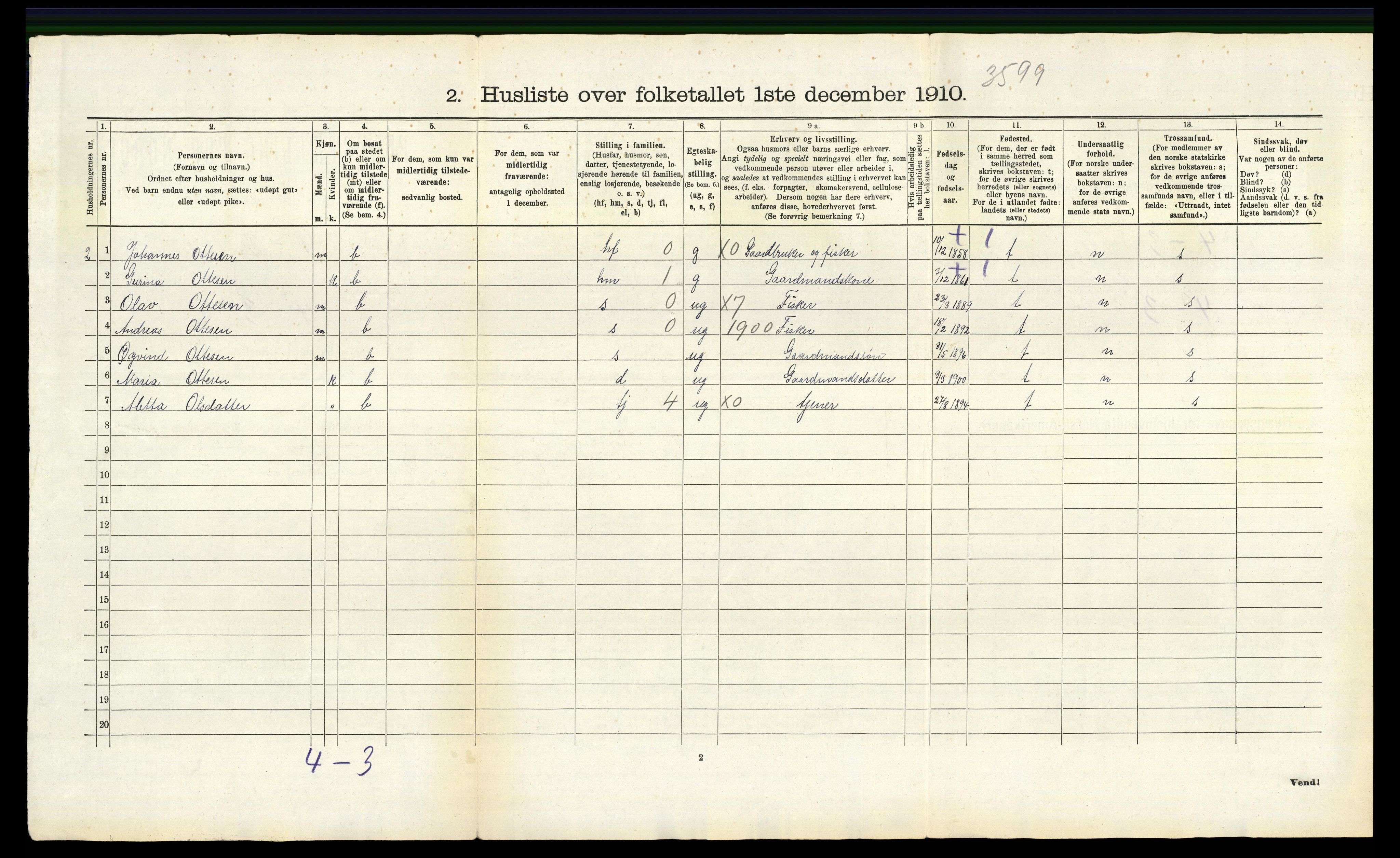 RA, 1910 census for Manger, 1910, p. 710