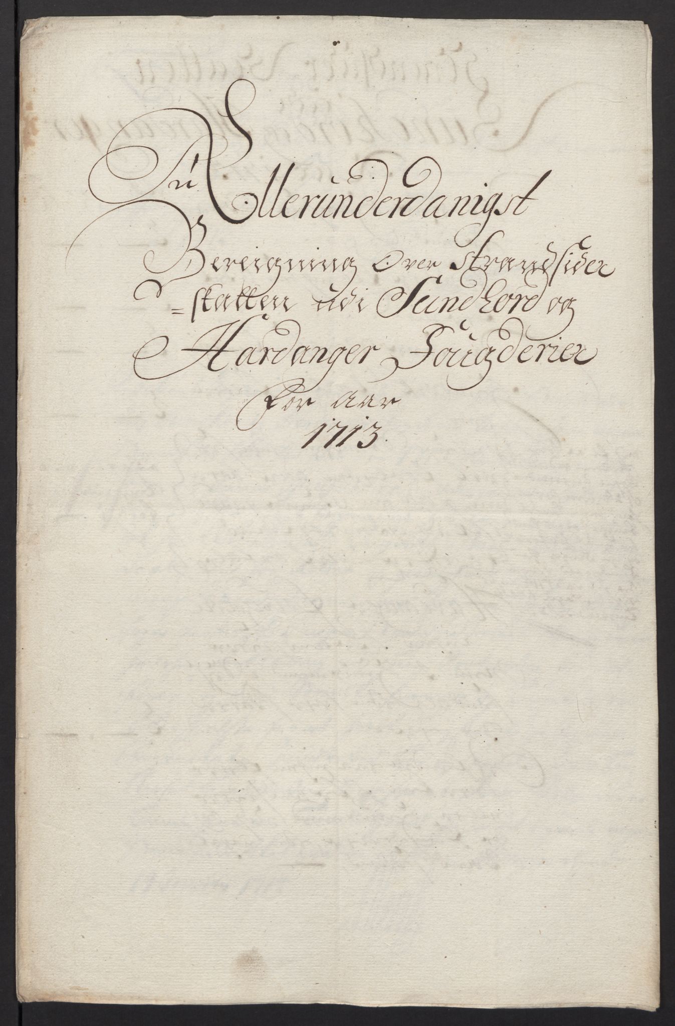 Rentekammeret inntil 1814, Reviderte regnskaper, Fogderegnskap, AV/RA-EA-4092/R48/L2989: Fogderegnskap Sunnhordland og Hardanger, 1713, p. 112