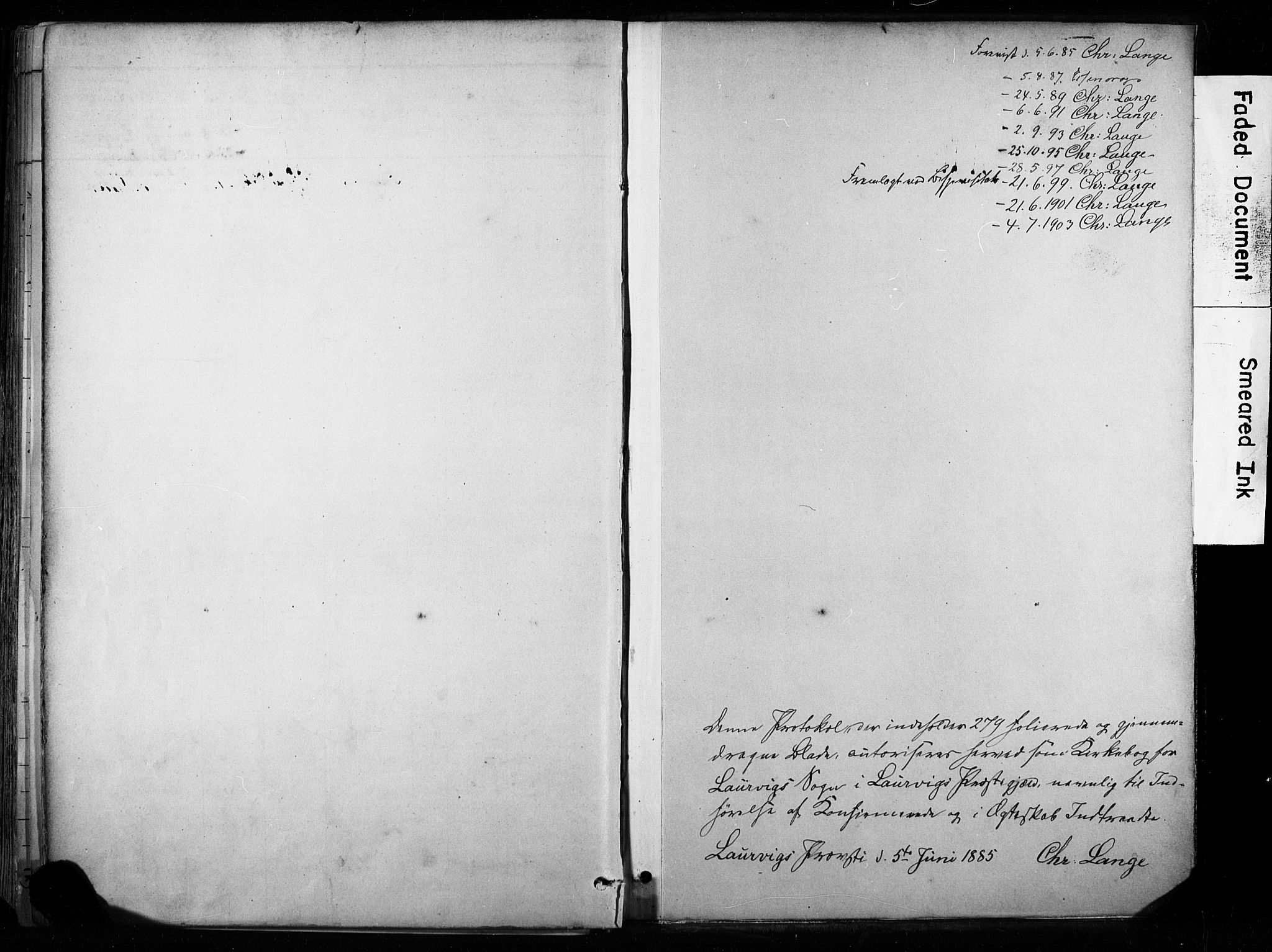 Larvik kirkebøker, SAKO/A-352/F/Fa/L0008: Parish register (official) no. I 8, 1884-1902