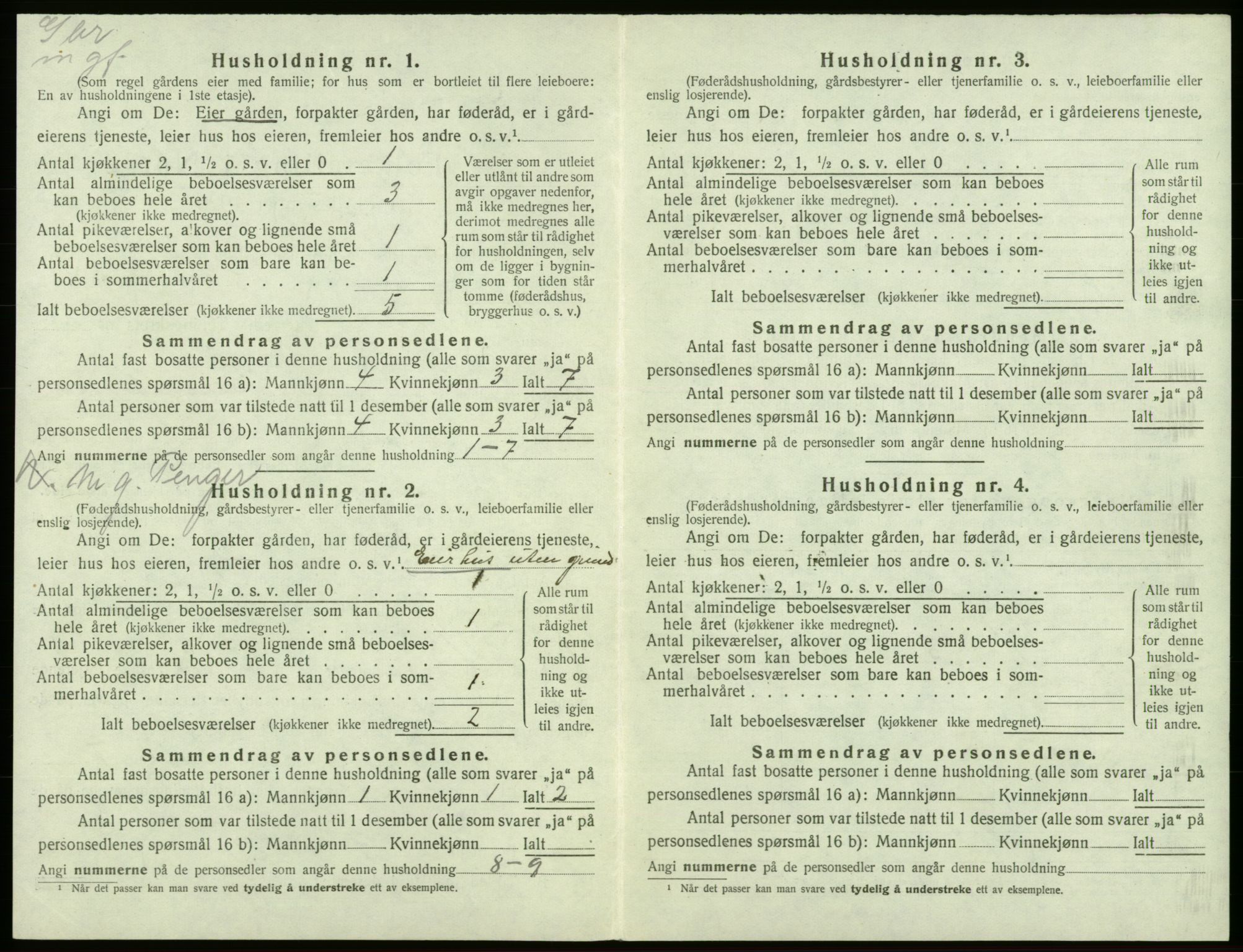 SAB, 1920 census for Valestrand, 1920, p. 92