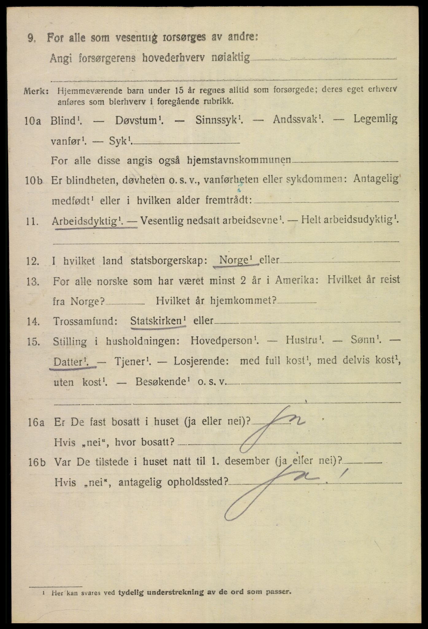 SAH, 1920 census for Elverum, 1920, p. 17263