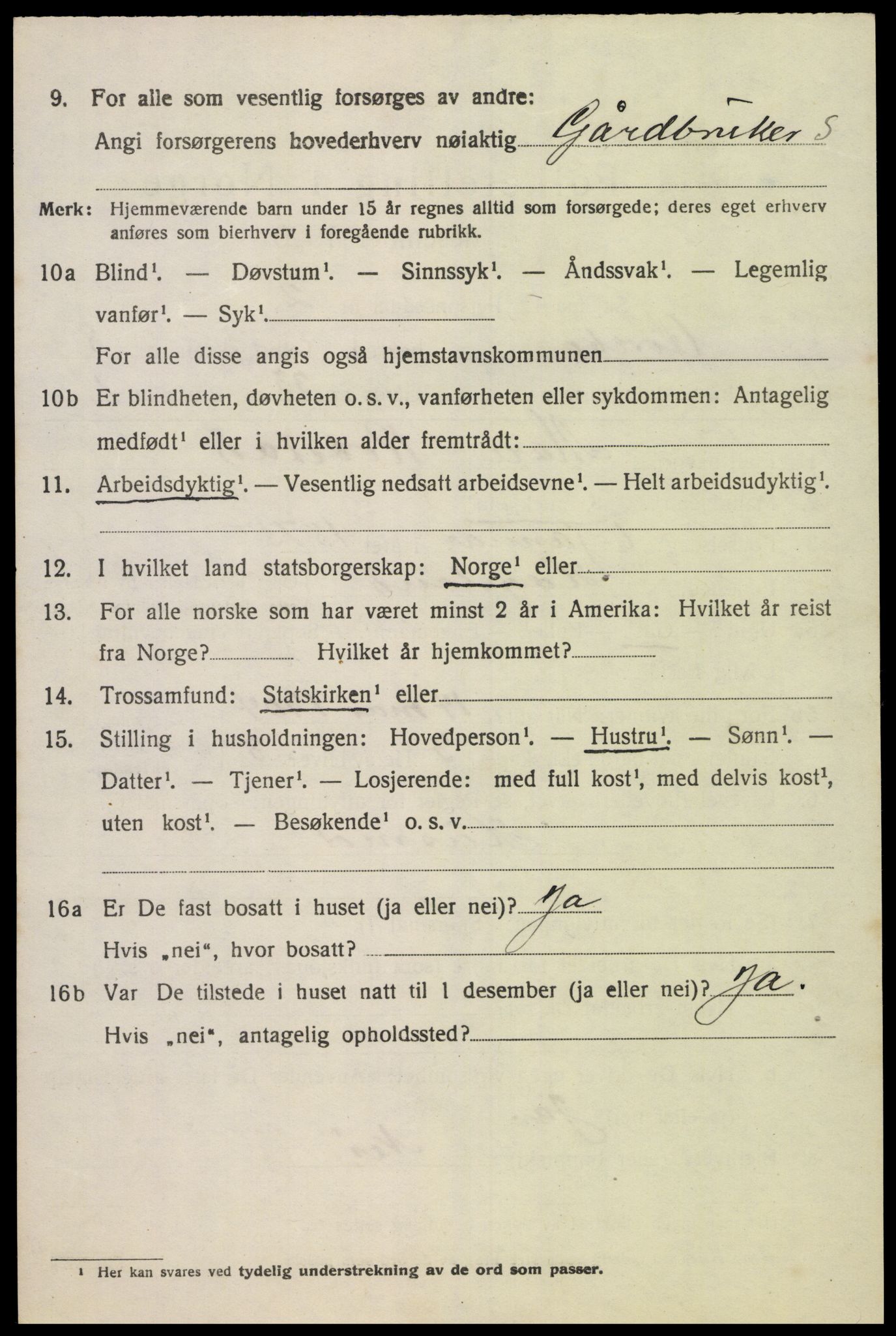 SAK, 1920 census for Øvrebø, 1920, p. 1703