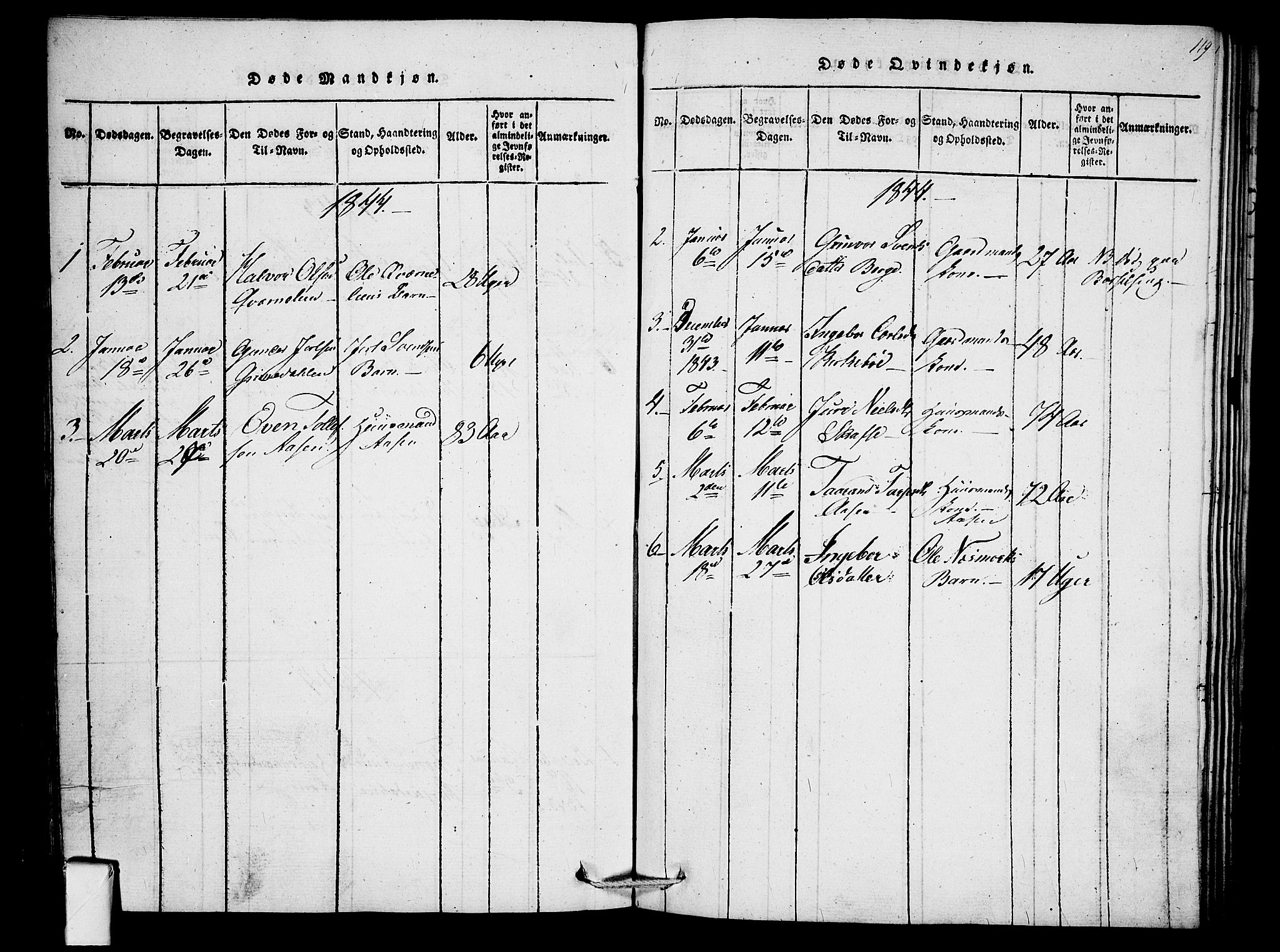 Mo kirkebøker, AV/SAKO-A-286/F/Fb/L0001: Parish register (official) no. II 1, 1814-1844, p. 119