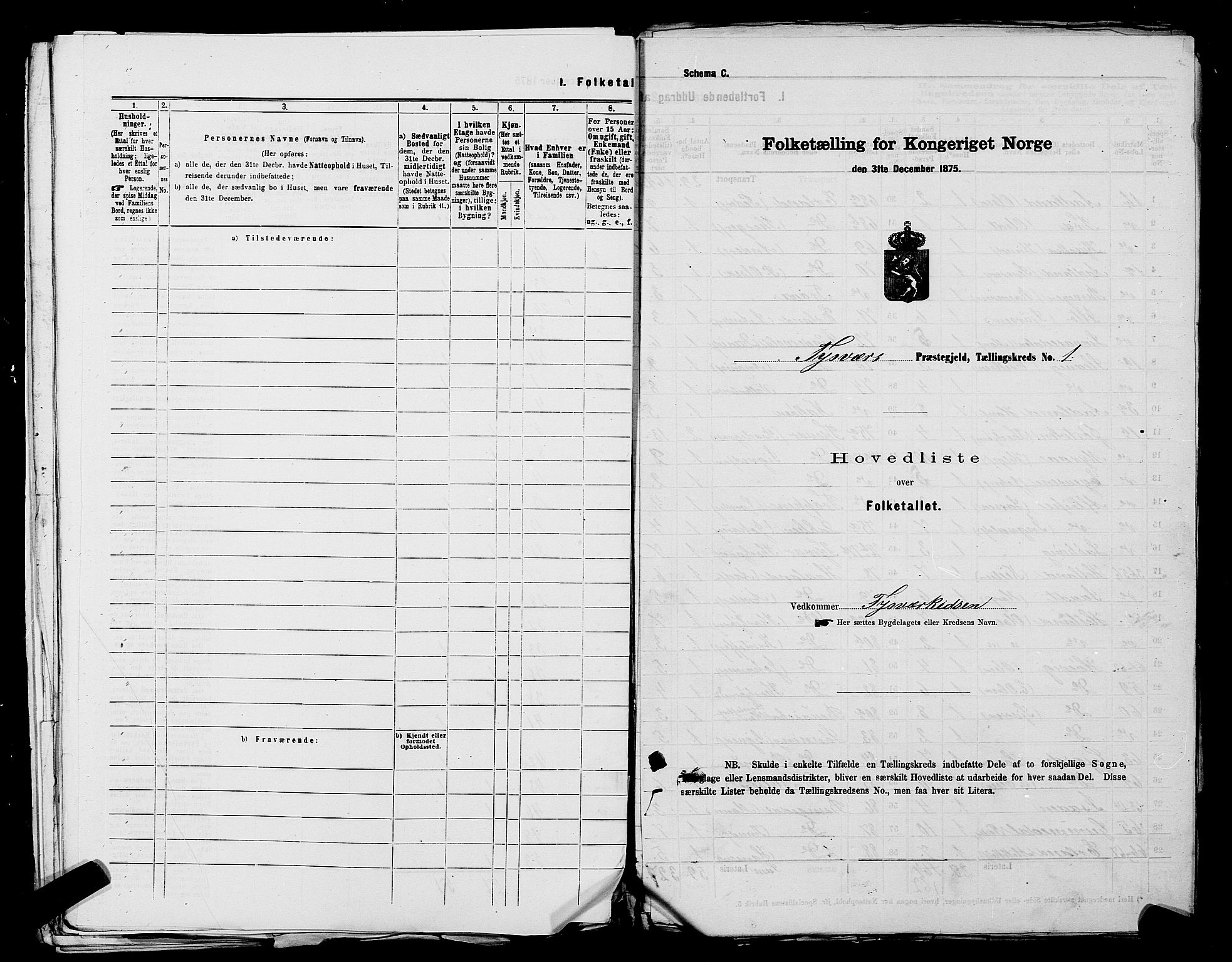 SAST, 1875 census for 1146P Tysvær, 1875, p. 11