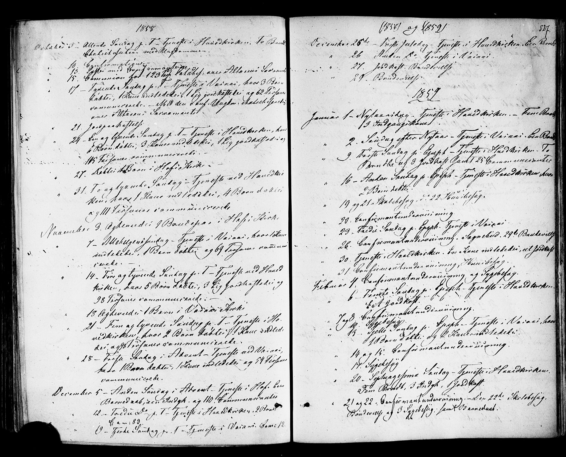 Hof kirkebøker, SAKO/A-64/F/Fa/L0006: Parish register (official) no. I 6, 1851-1877, p. 527