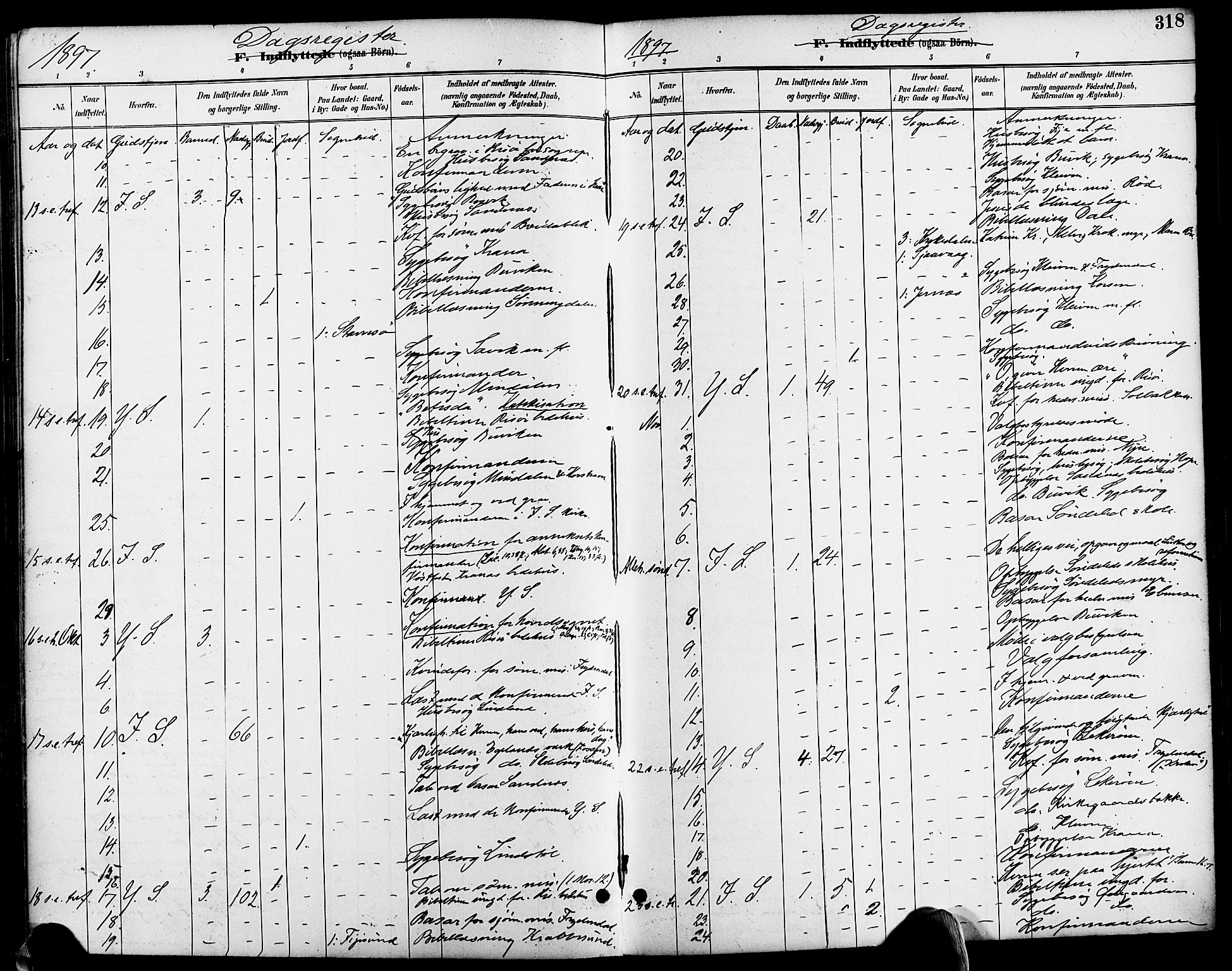 Søndeled sokneprestkontor, SAK/1111-0038/F/Fa/L0005: Parish register (official) no. A 5, 1889-1899, p. 317