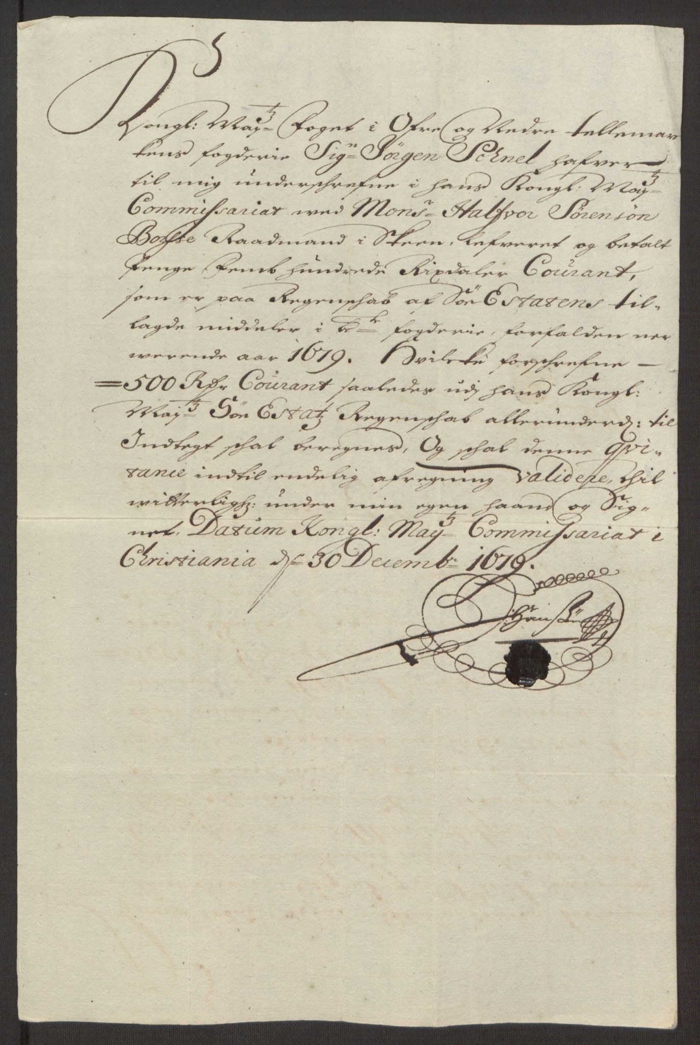 Rentekammeret inntil 1814, Reviderte regnskaper, Fogderegnskap, AV/RA-EA-4092/R35/L2072: Fogderegnskap Øvre og Nedre Telemark, 1679, p. 262