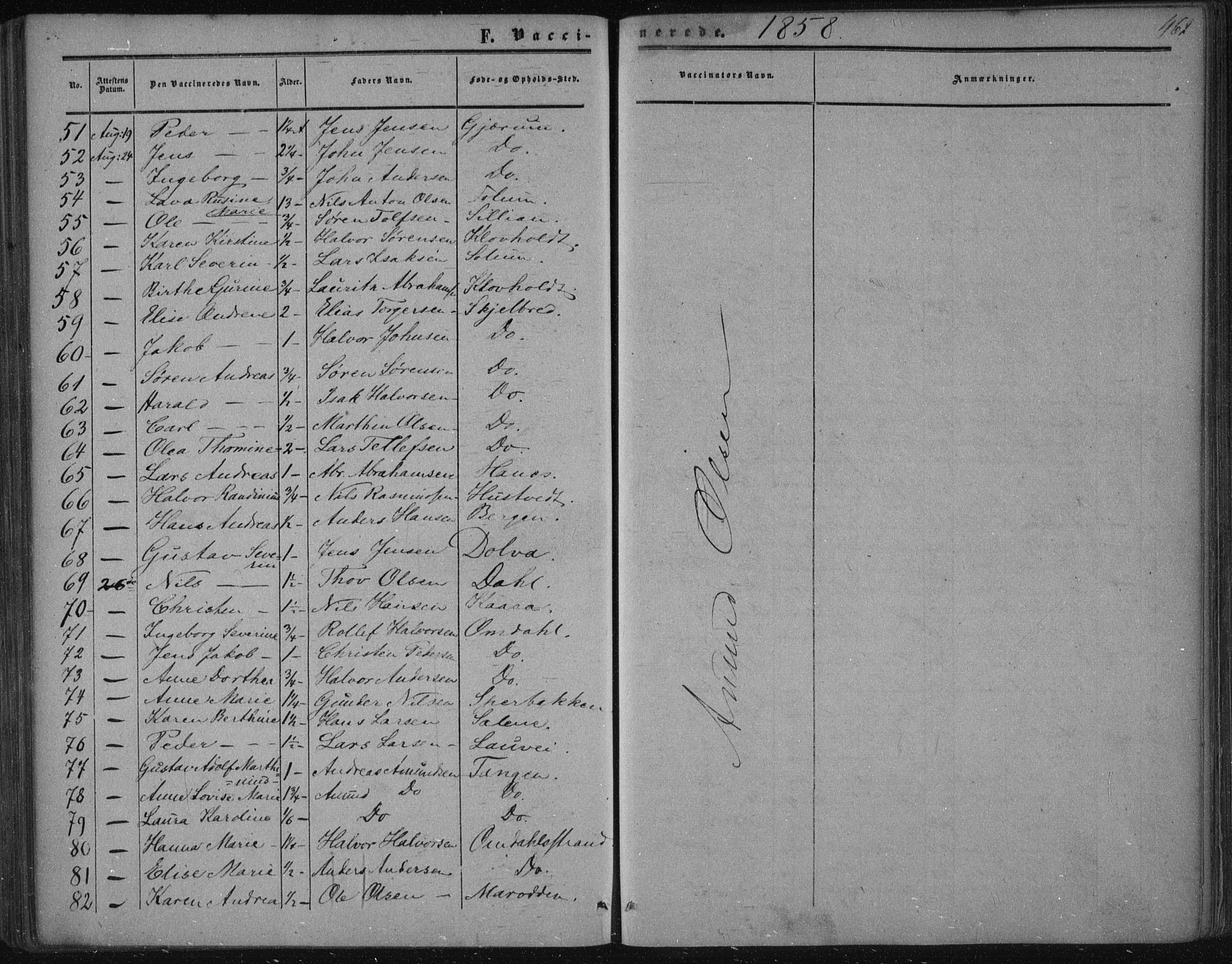 Solum kirkebøker, SAKO/A-306/F/Fa/L0007: Parish register (official) no. I 7, 1856-1864, p. 462