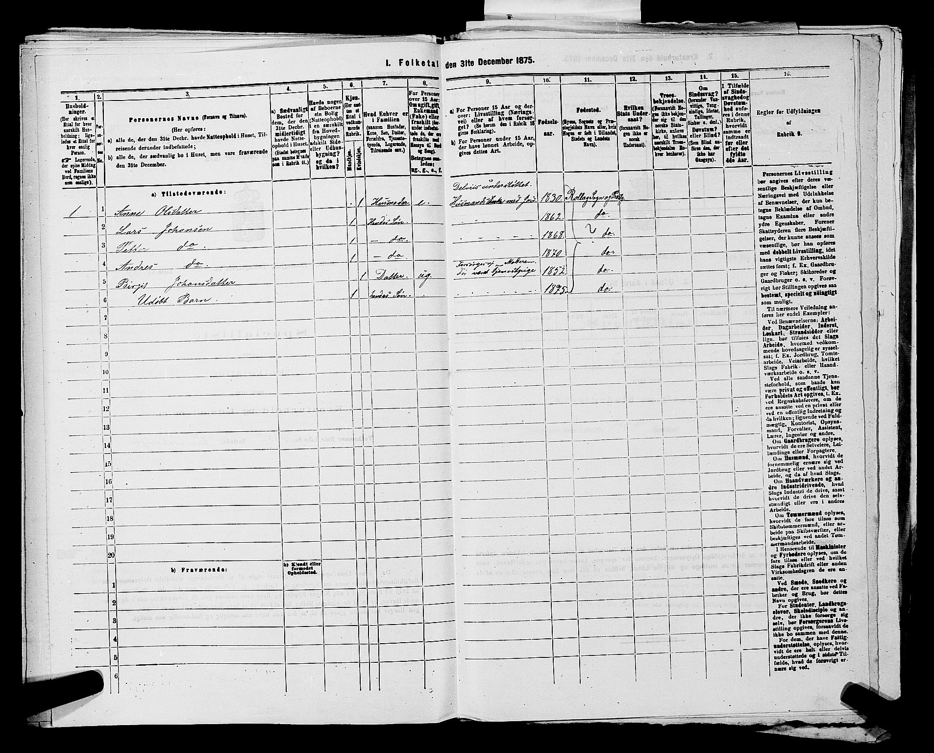 SAKO, 1875 census for 0632P Rollag, 1875, p. 562