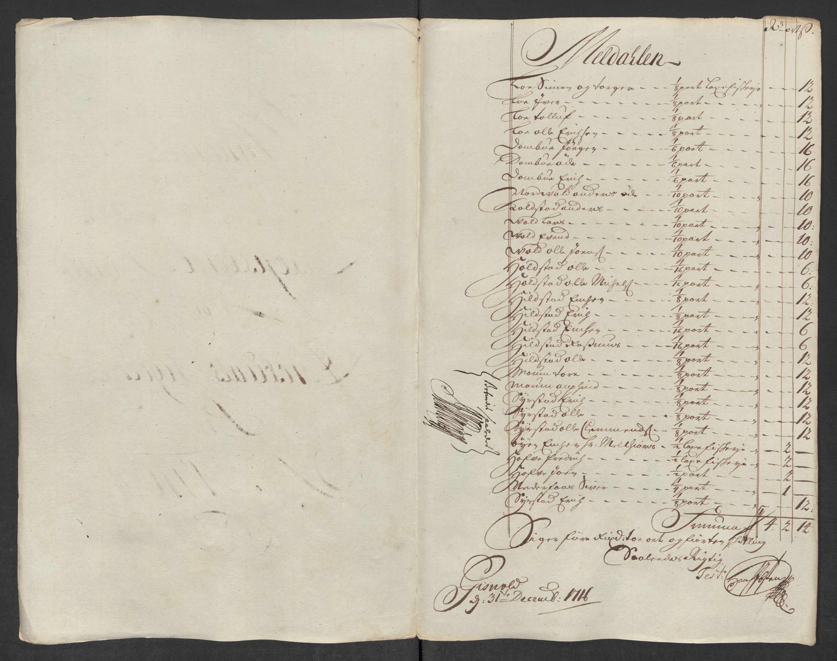 Rentekammeret inntil 1814, Reviderte regnskaper, Fogderegnskap, AV/RA-EA-4092/R60/L3967: Fogderegnskap Orkdal og Gauldal, 1716, p. 155