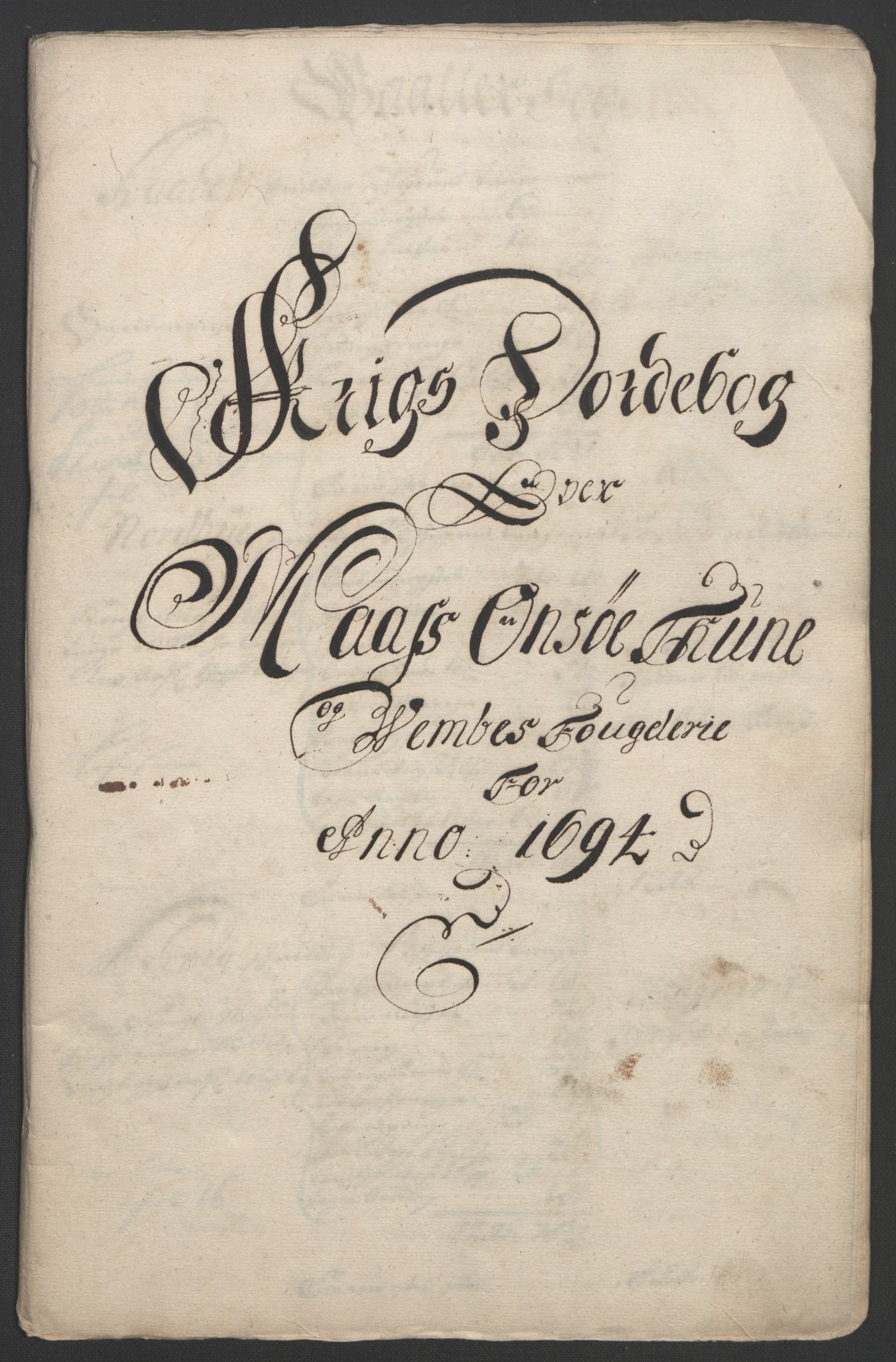 Rentekammeret inntil 1814, Reviderte regnskaper, Fogderegnskap, AV/RA-EA-4092/R03/L0121: Fogderegnskap Onsøy, Tune, Veme og Åbygge fogderi, 1694, p. 269