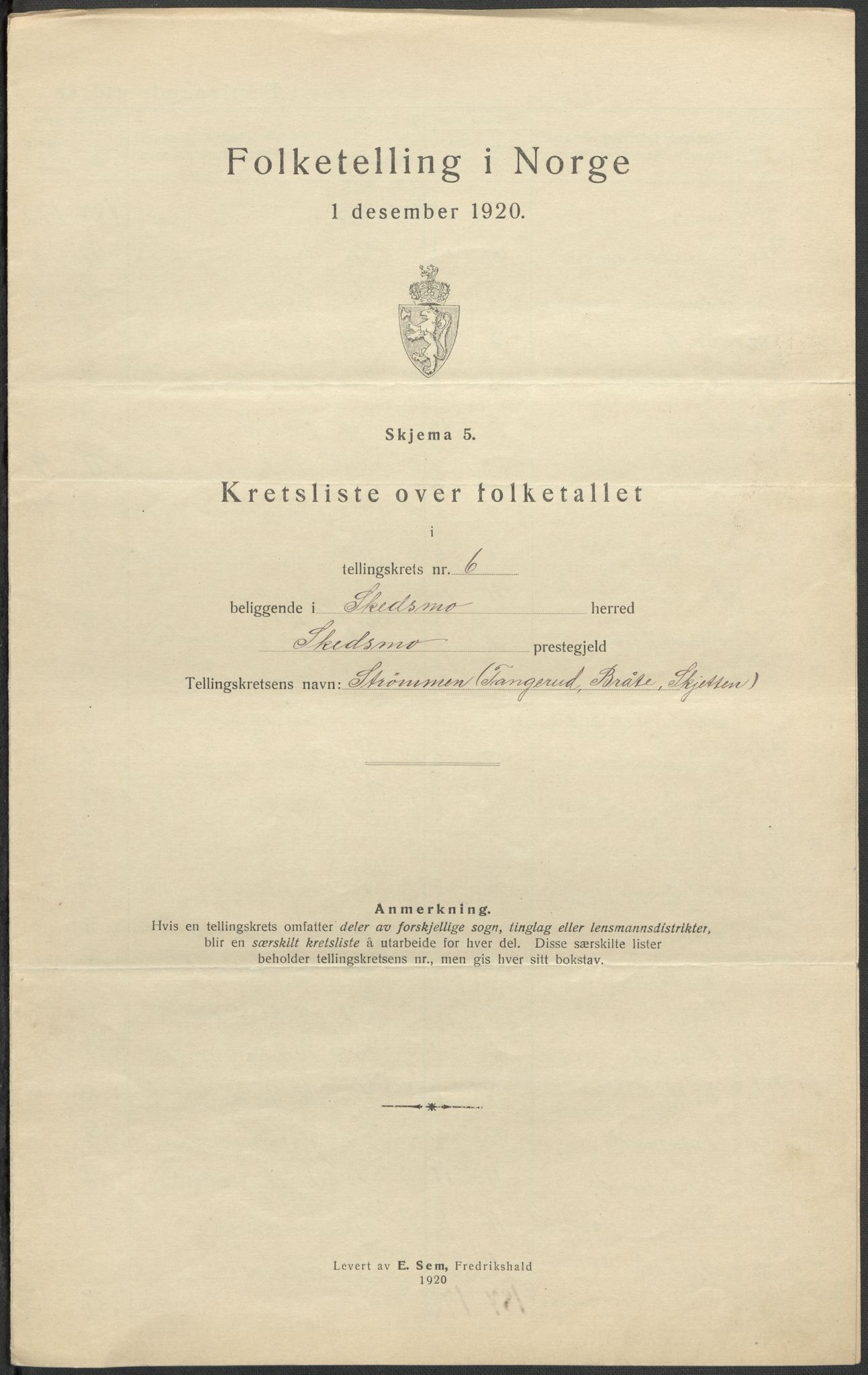 SAO, 1920 census for Skedsmo, 1920, p. 23