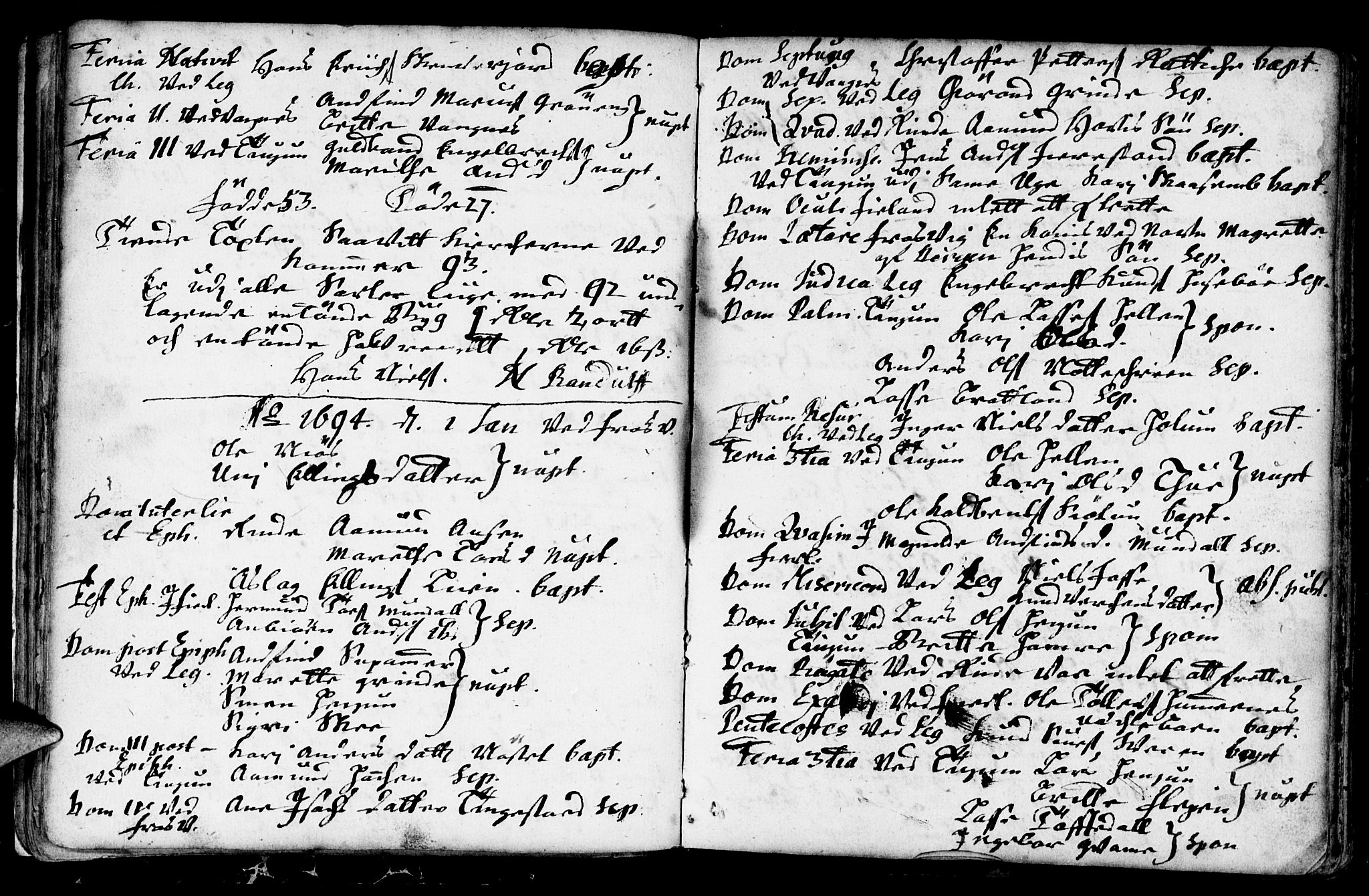 Leikanger sokneprestembete, SAB/A-81001: Parish register (official) no. A 1, 1690-1734, p. 16