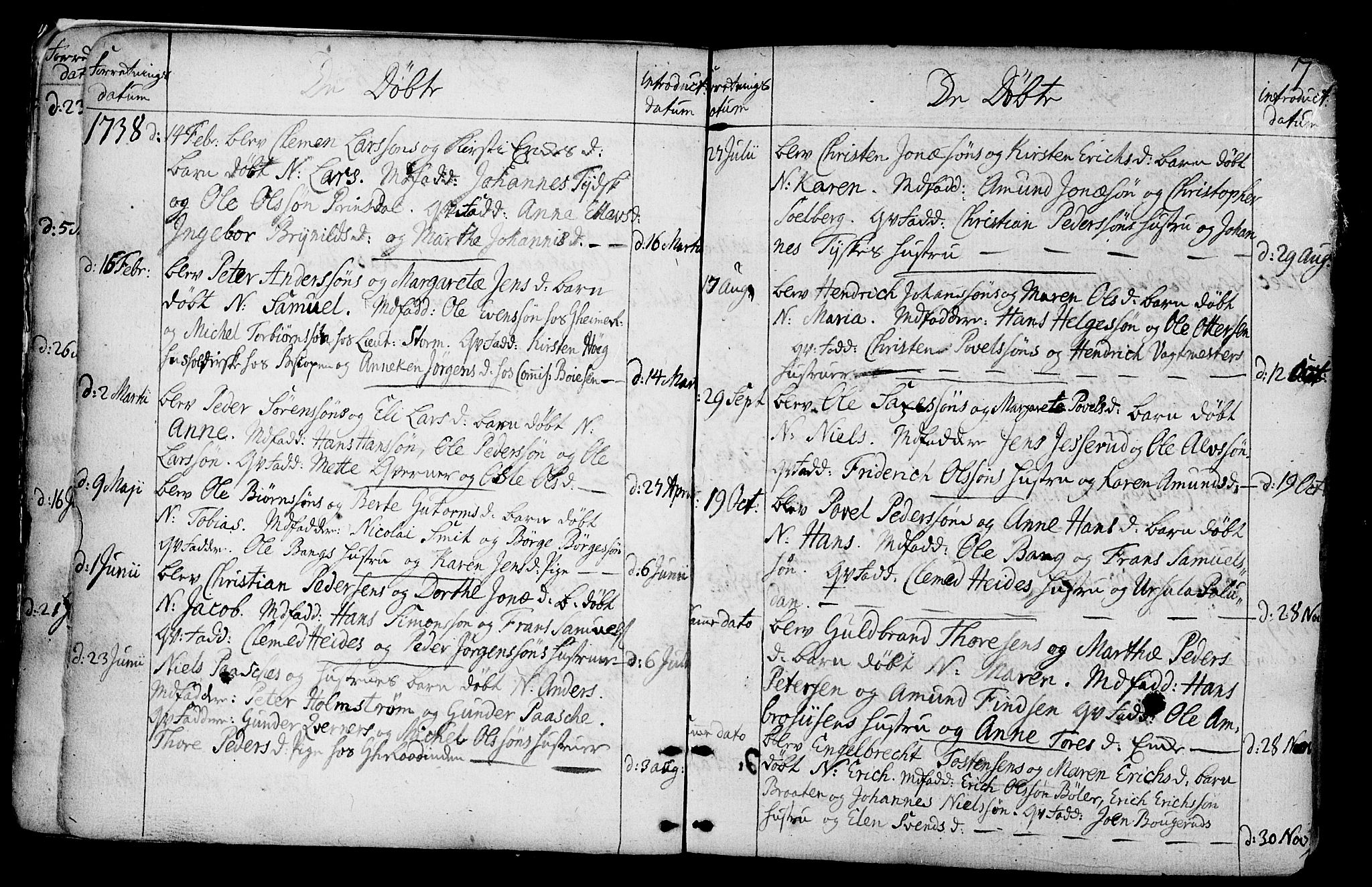 Gamlebyen prestekontor Kirkebøker, SAO/A-10884/F/Fa/L0001: Parish register (official) no. 1, 1734-1818, p. 7