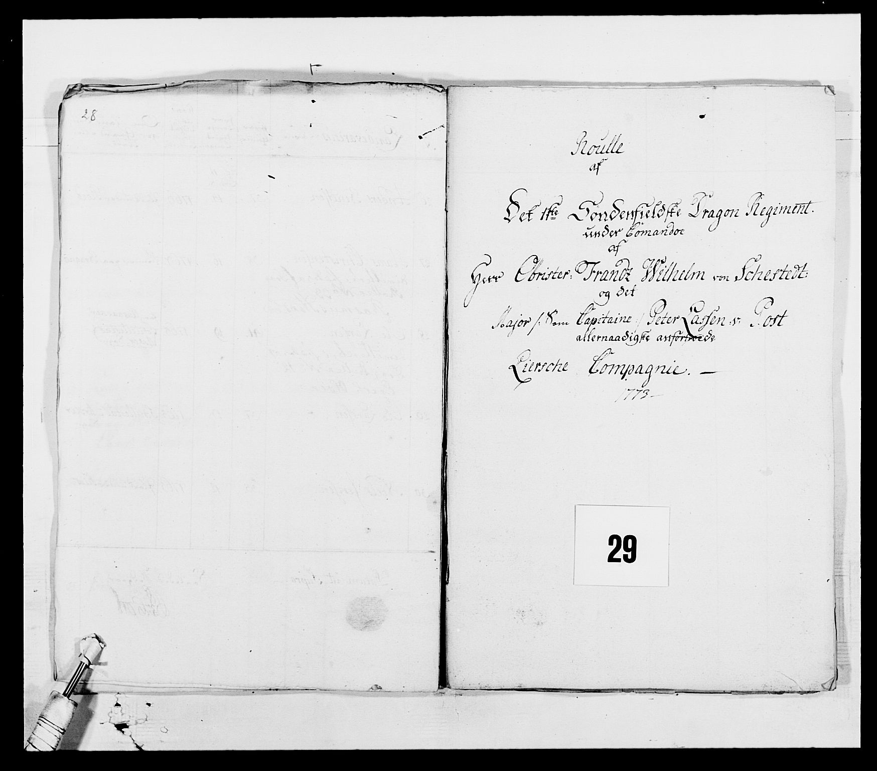 Generalitets- og kommissariatskollegiet, Det kongelige norske kommissariatskollegium, AV/RA-EA-5420/E/Eh/L0003: 1. Sønnafjelske dragonregiment, 1767-1812, p. 415