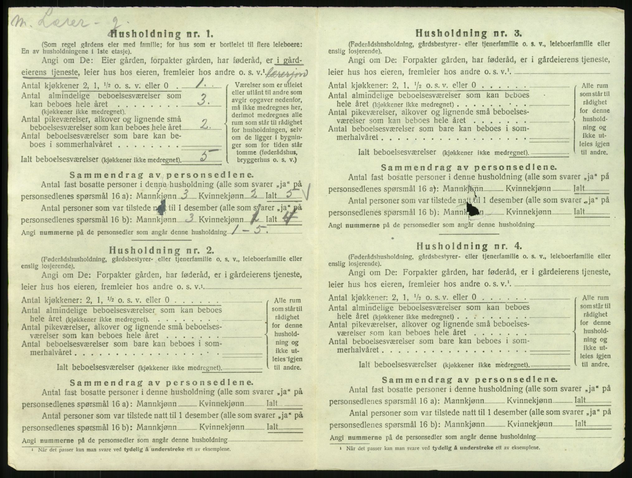 SAH, 1920 census for Romedal, 1920, p. 60