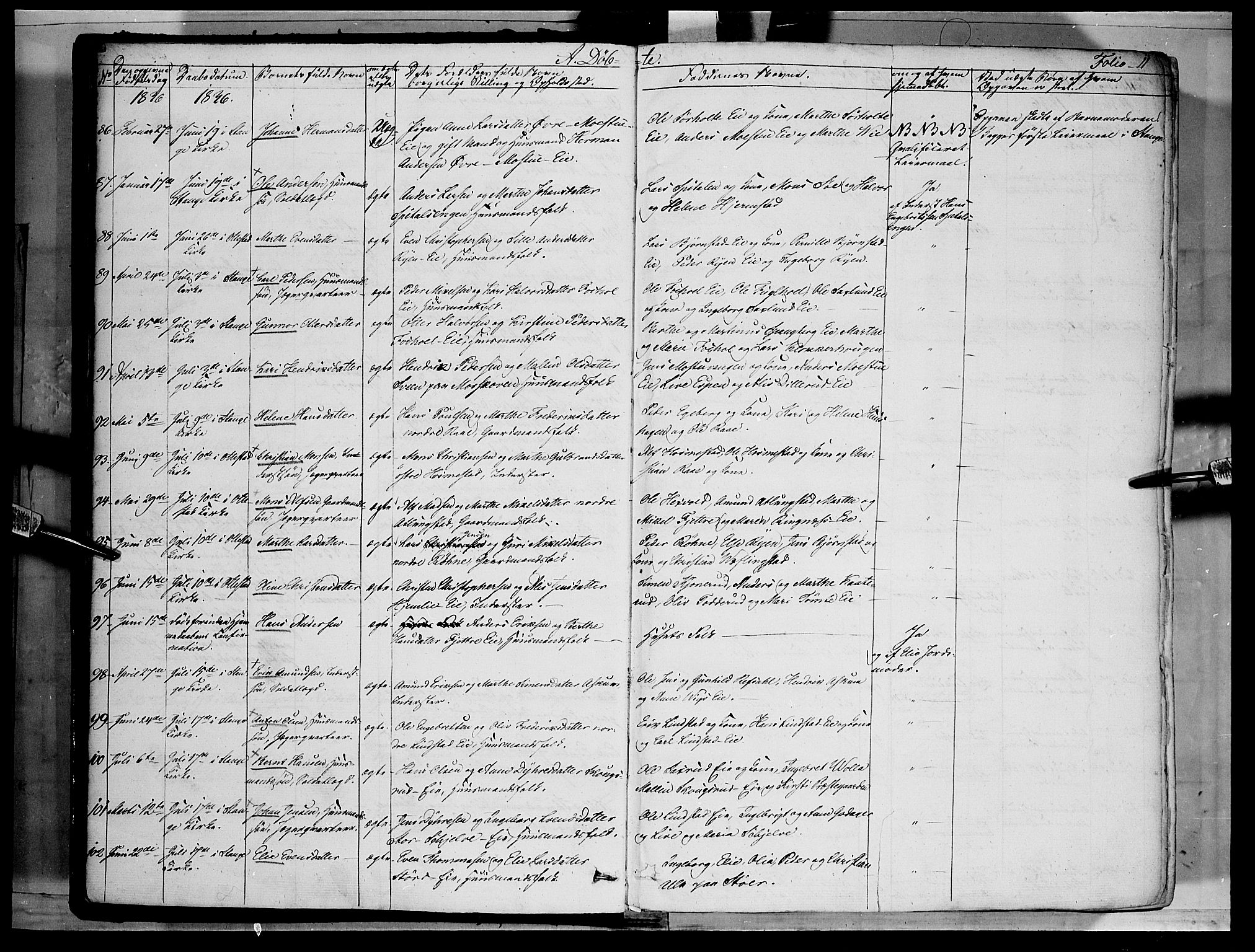 Stange prestekontor, SAH/PREST-002/K/L0010: Parish register (official) no. 10, 1835-1845, p. 11