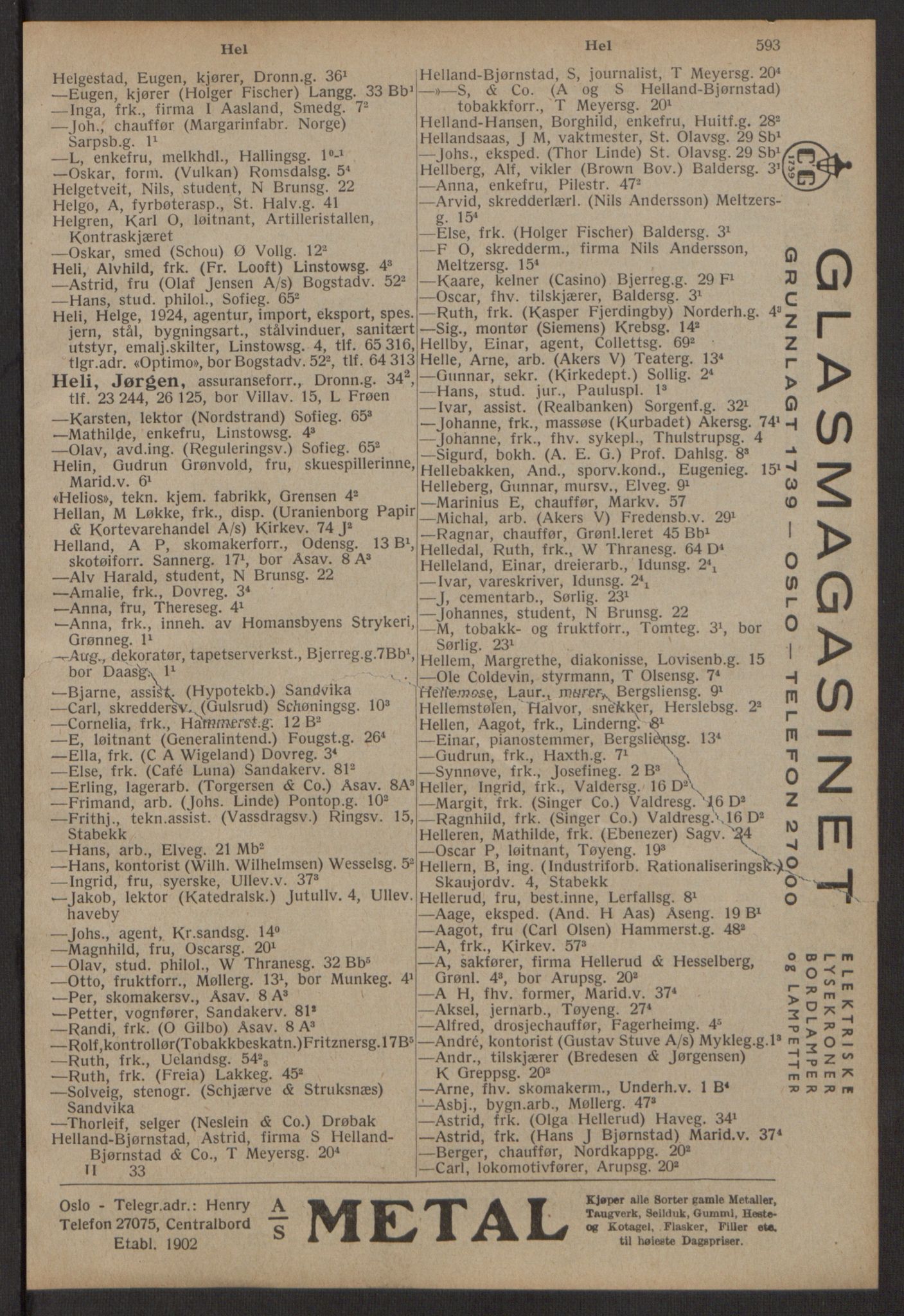 Kristiania/Oslo adressebok, PUBL/-, 1934, p. 593