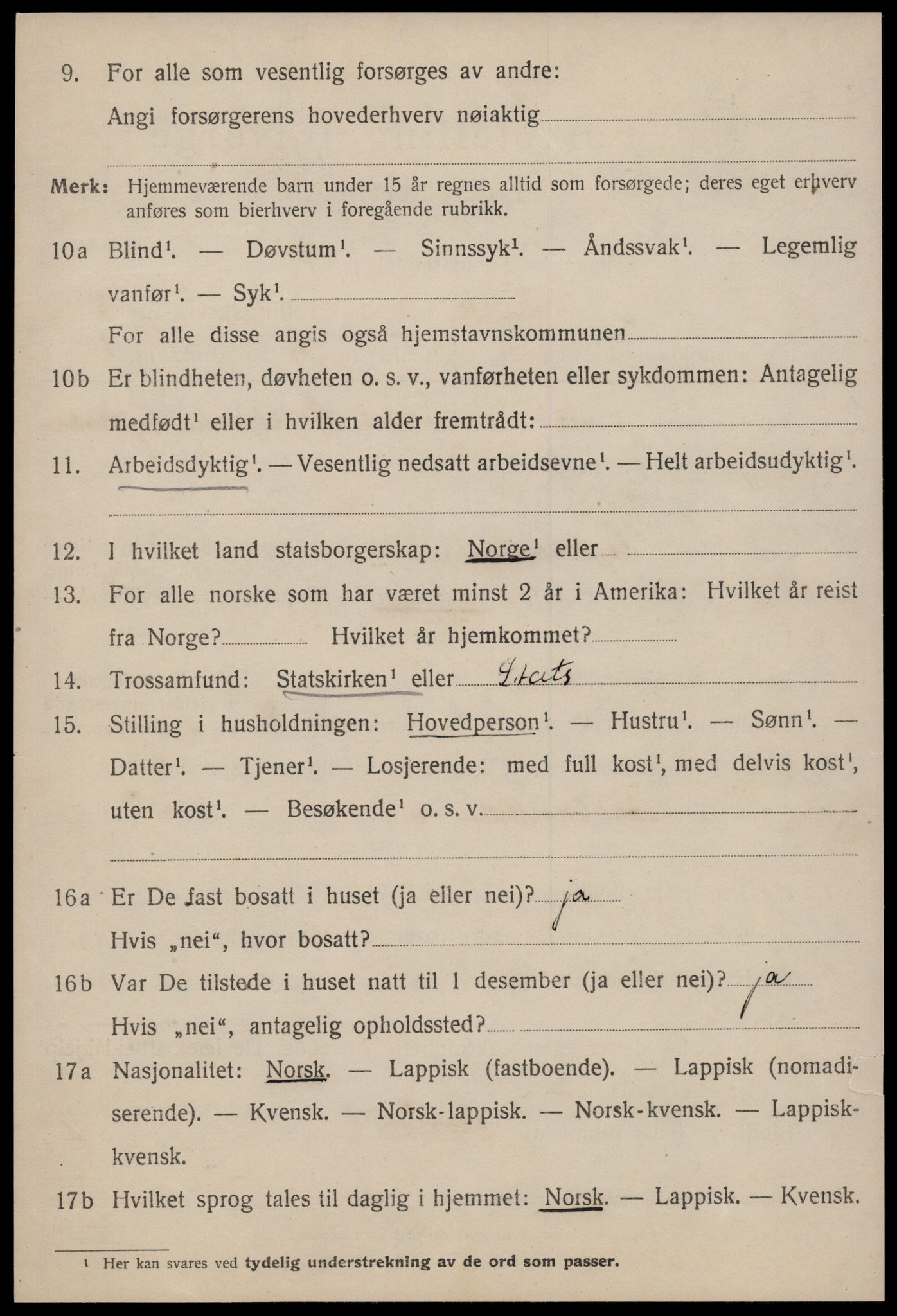 SAT, 1920 census for Malvik, 1920, p. 2273