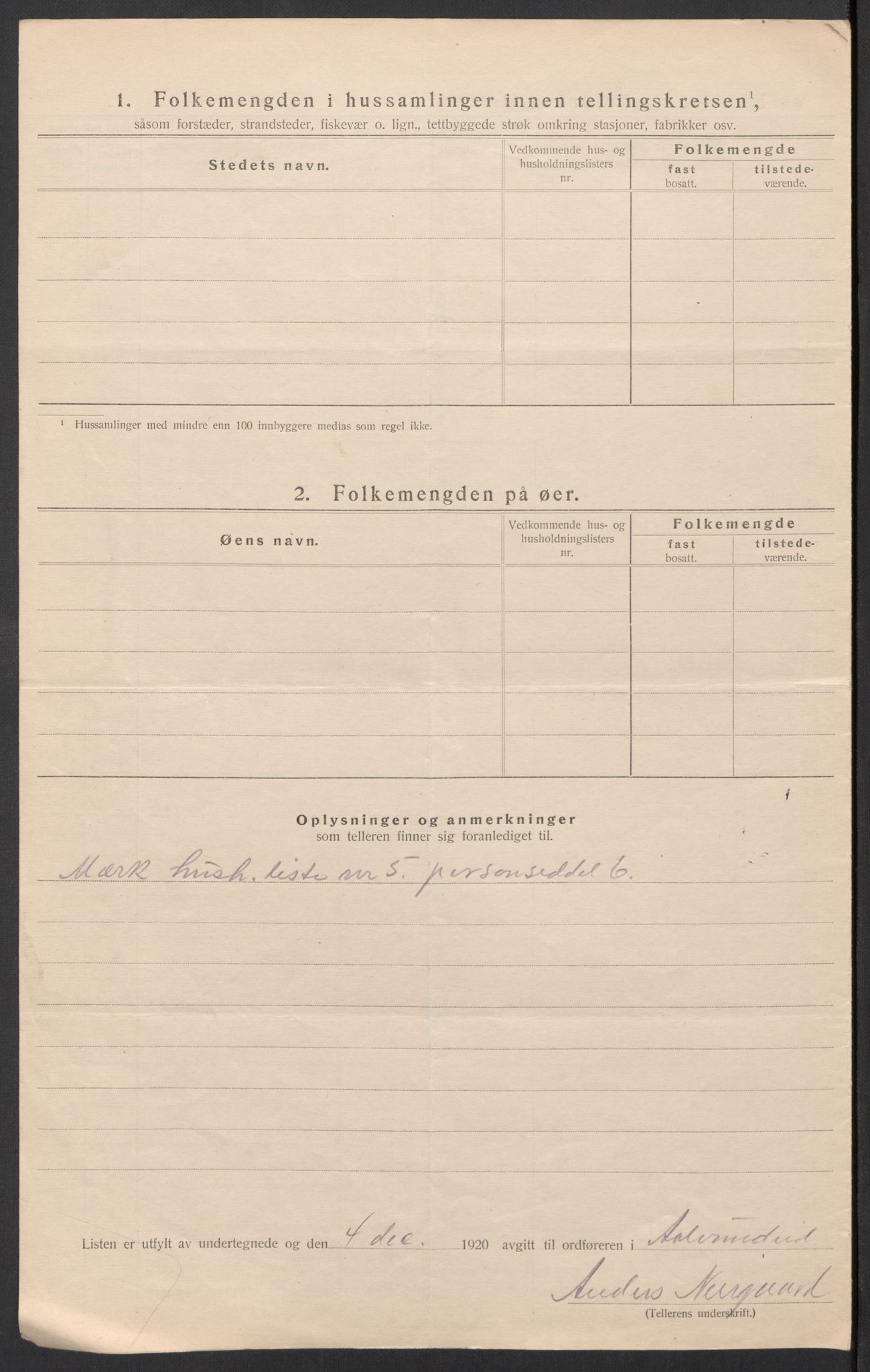 SAT, 1920 census for Ålvundeid, 1920, p. 14