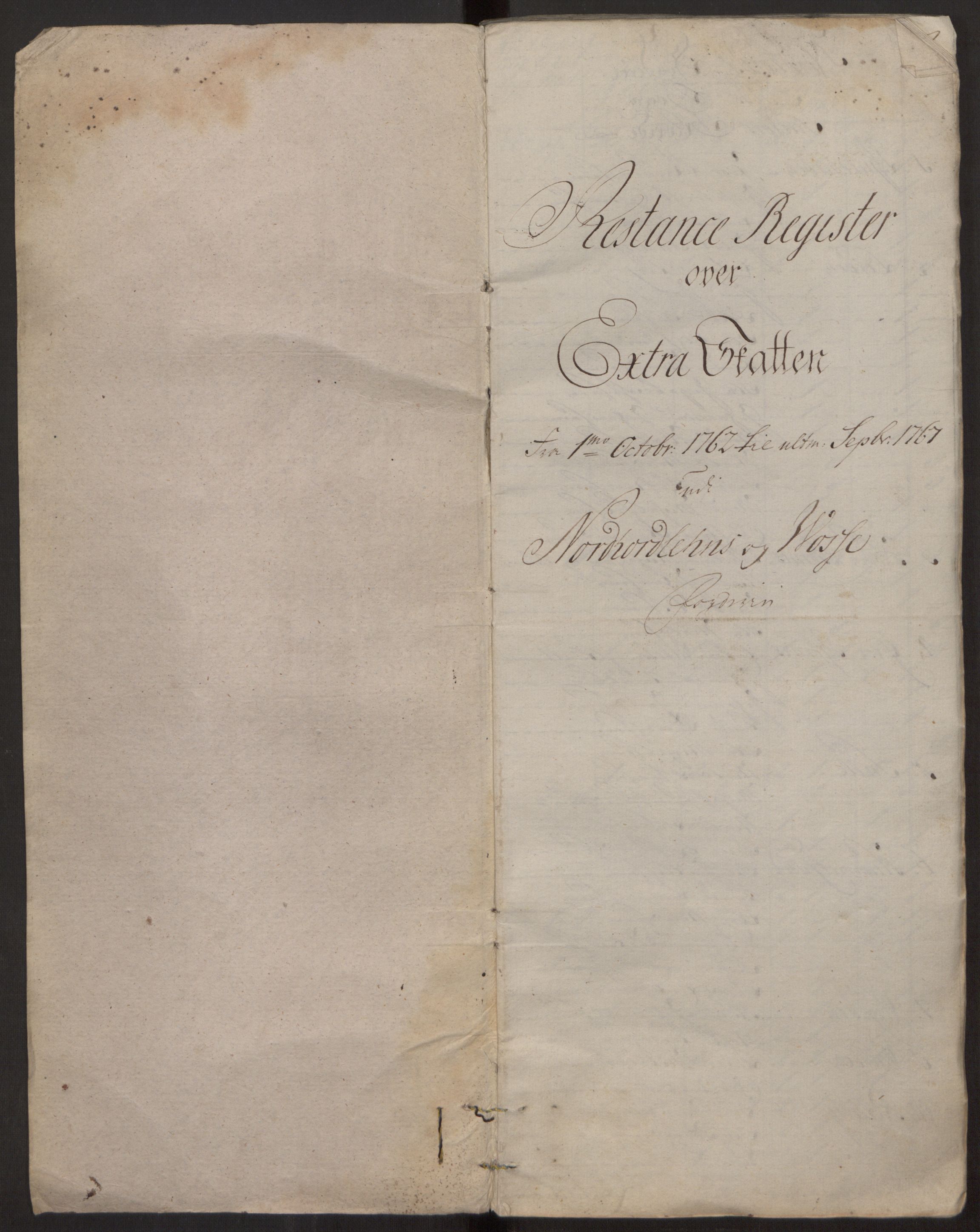 Rentekammeret inntil 1814, Reviderte regnskaper, Fogderegnskap, RA/EA-4092/R51/L3304: Ekstraskatten Nordhordland og Voss, 1762-1772, p. 3