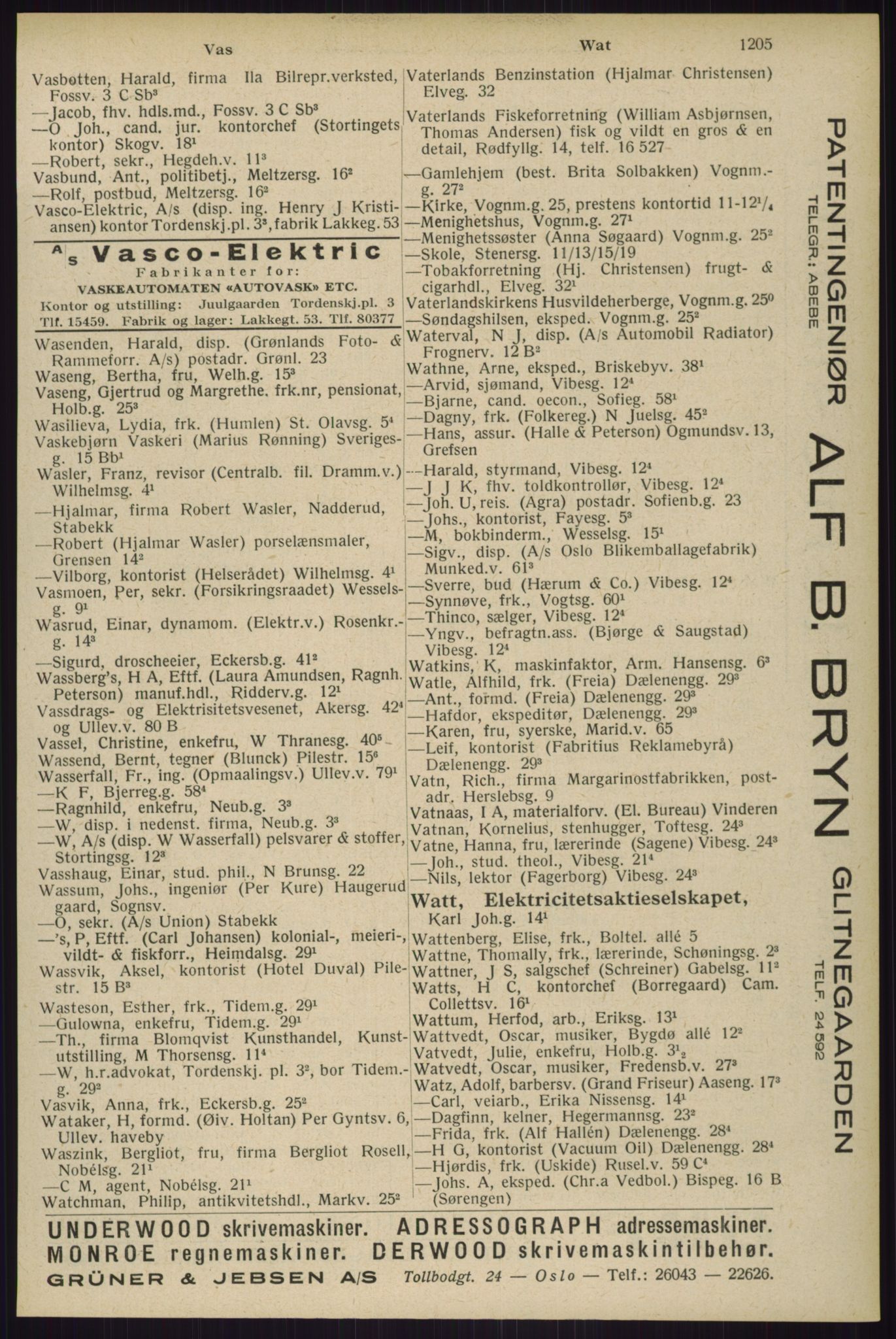 Kristiania/Oslo adressebok, PUBL/-, 1929, p. 1205