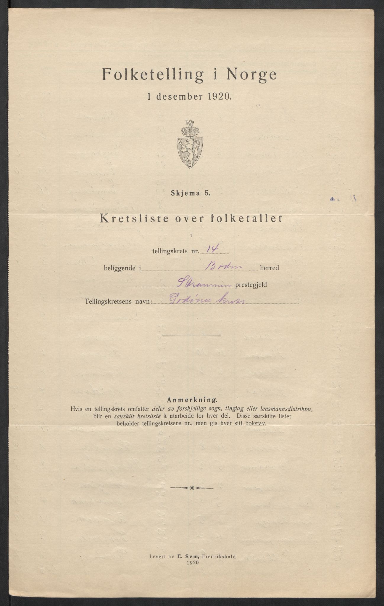 SAT, 1920 census for Bodin, 1920, p. 53