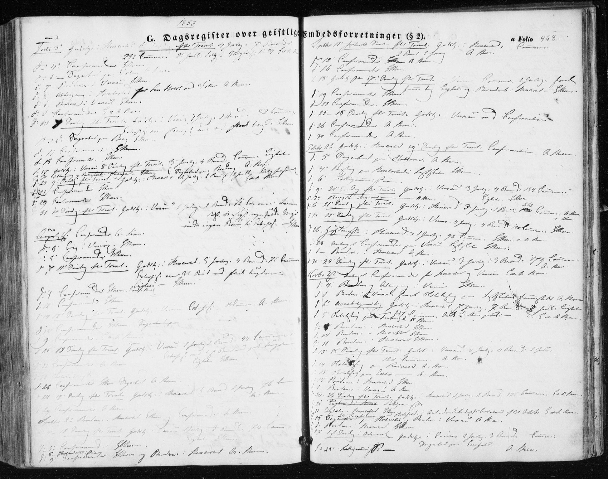 Ministerialprotokoller, klokkerbøker og fødselsregistre - Nord-Trøndelag, SAT/A-1458/723/L0240: Parish register (official) no. 723A09, 1852-1860, p. 468