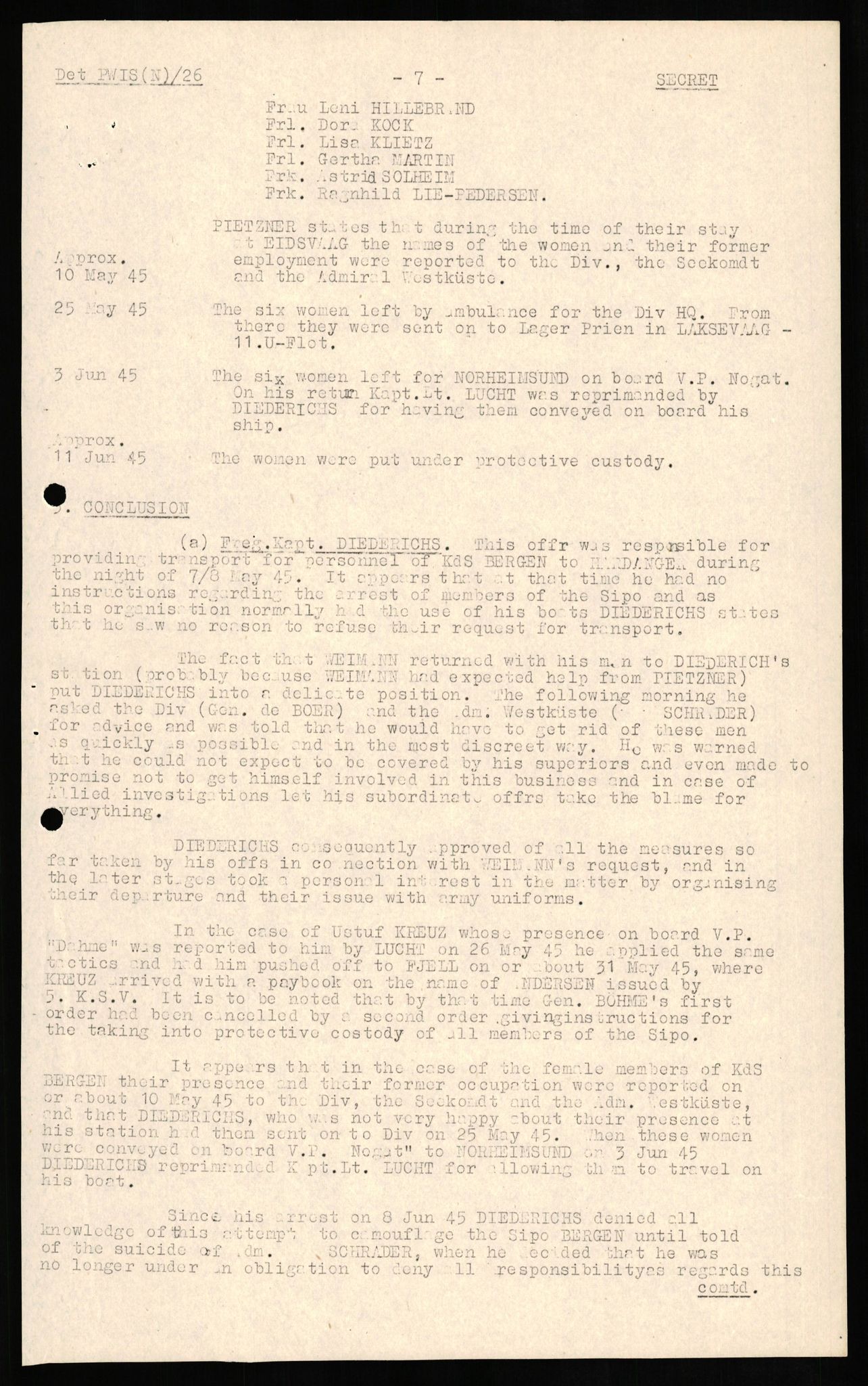 Forsvaret, Forsvarets overkommando II, AV/RA-RAFA-3915/D/Db/L0018: CI Questionaires. Tyske okkupasjonsstyrker i Norge. Tyskere., 1945-1946, p. 164