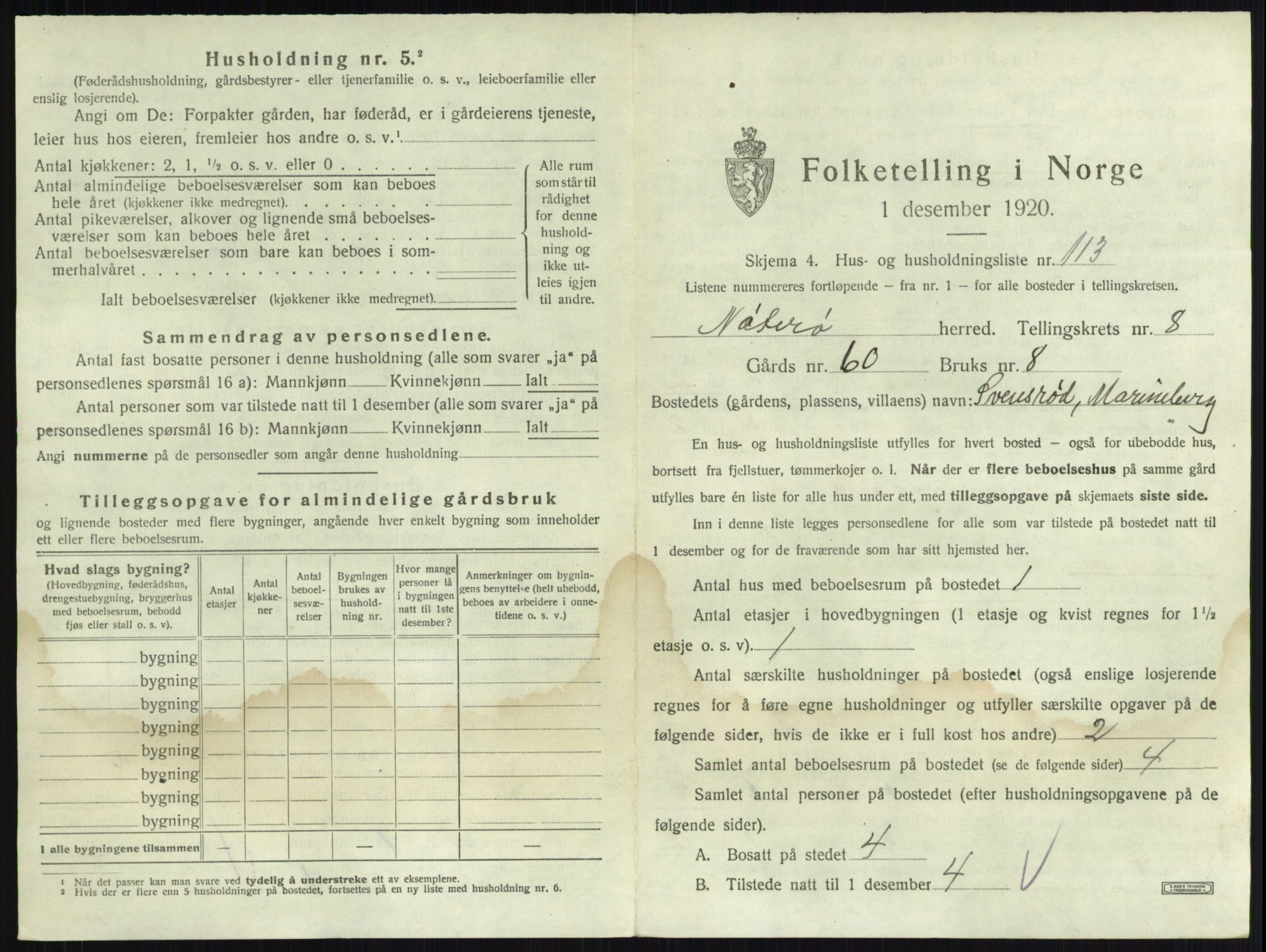 SAKO, 1920 census for Nøtterøy, 1920, p. 1727