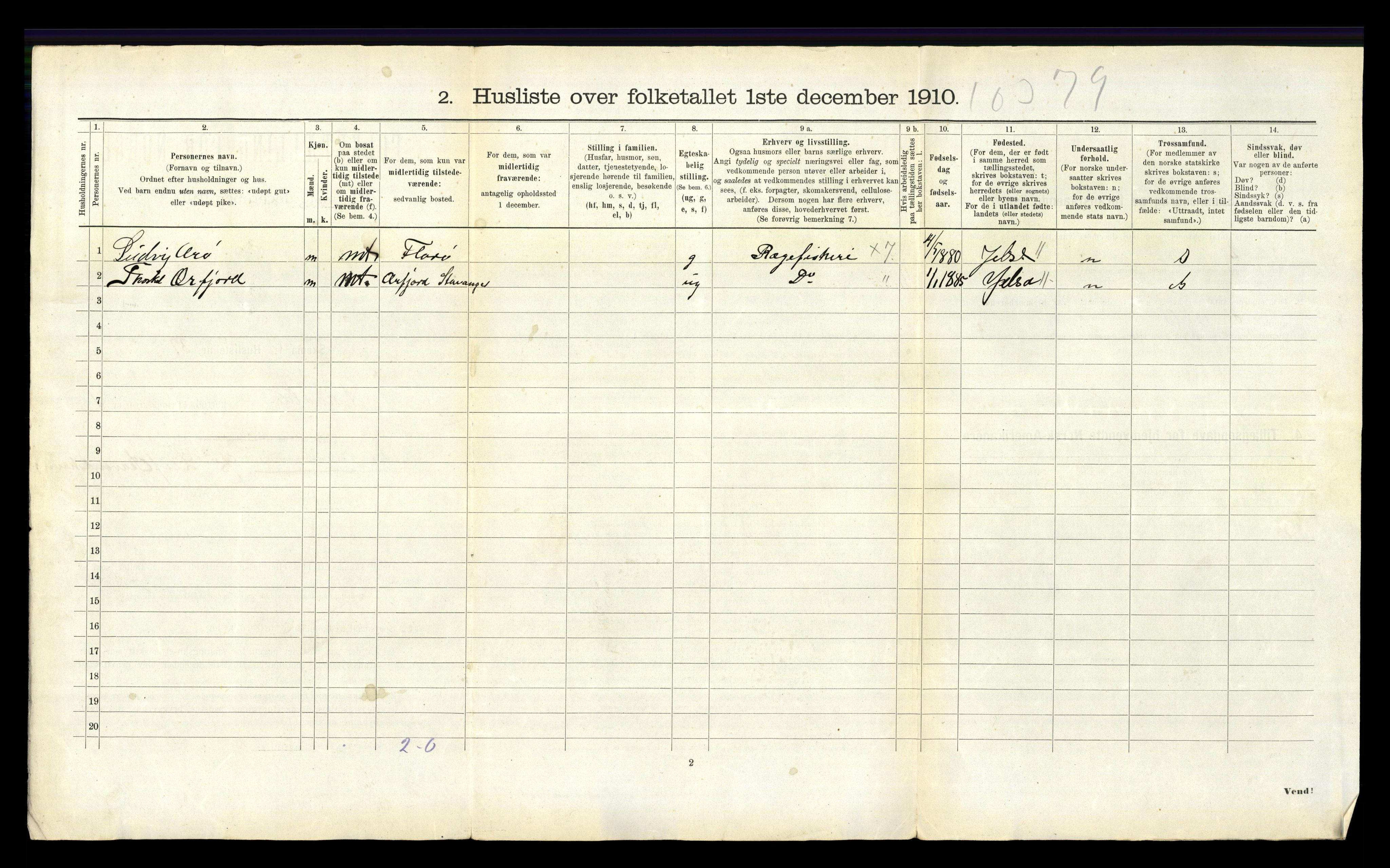 RA, 1910 census for Askvoll, 1910, p. 132