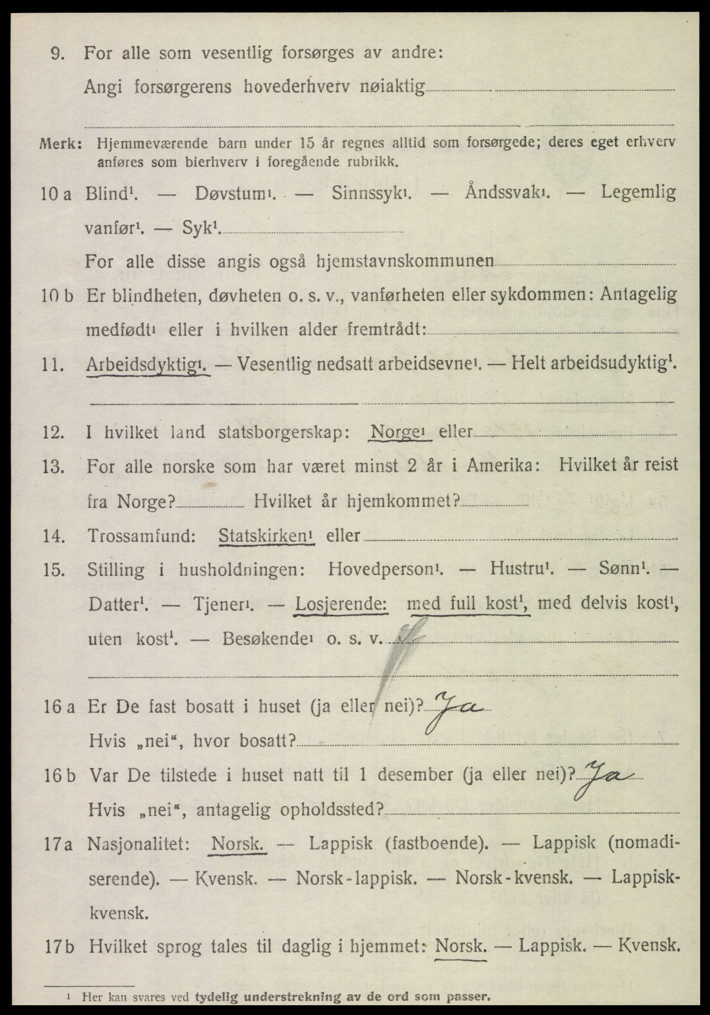 SAT, 1920 census for Snåsa, 1920, p. 5475