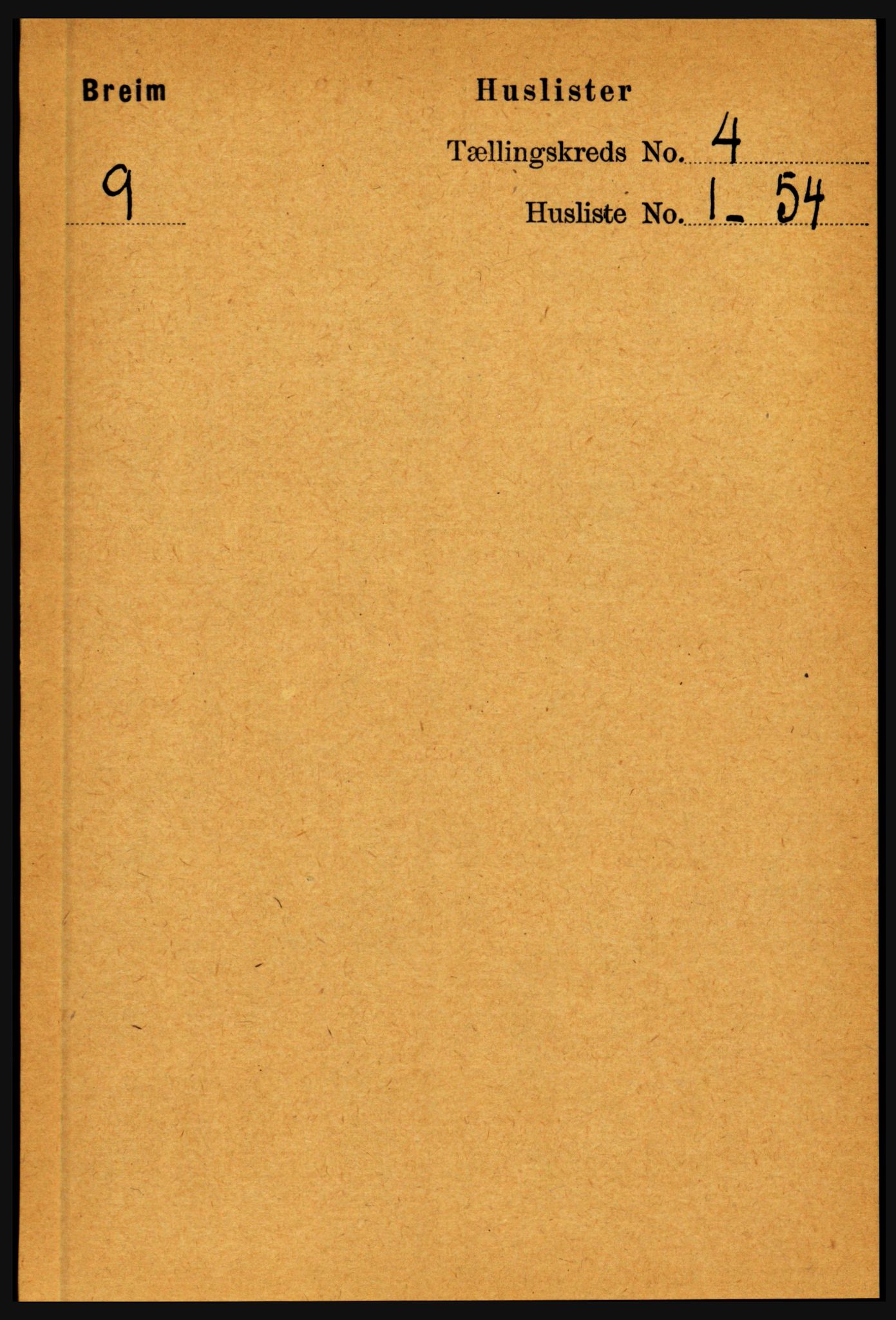 RA, 1891 census for 1446 Breim, 1891, p. 1245