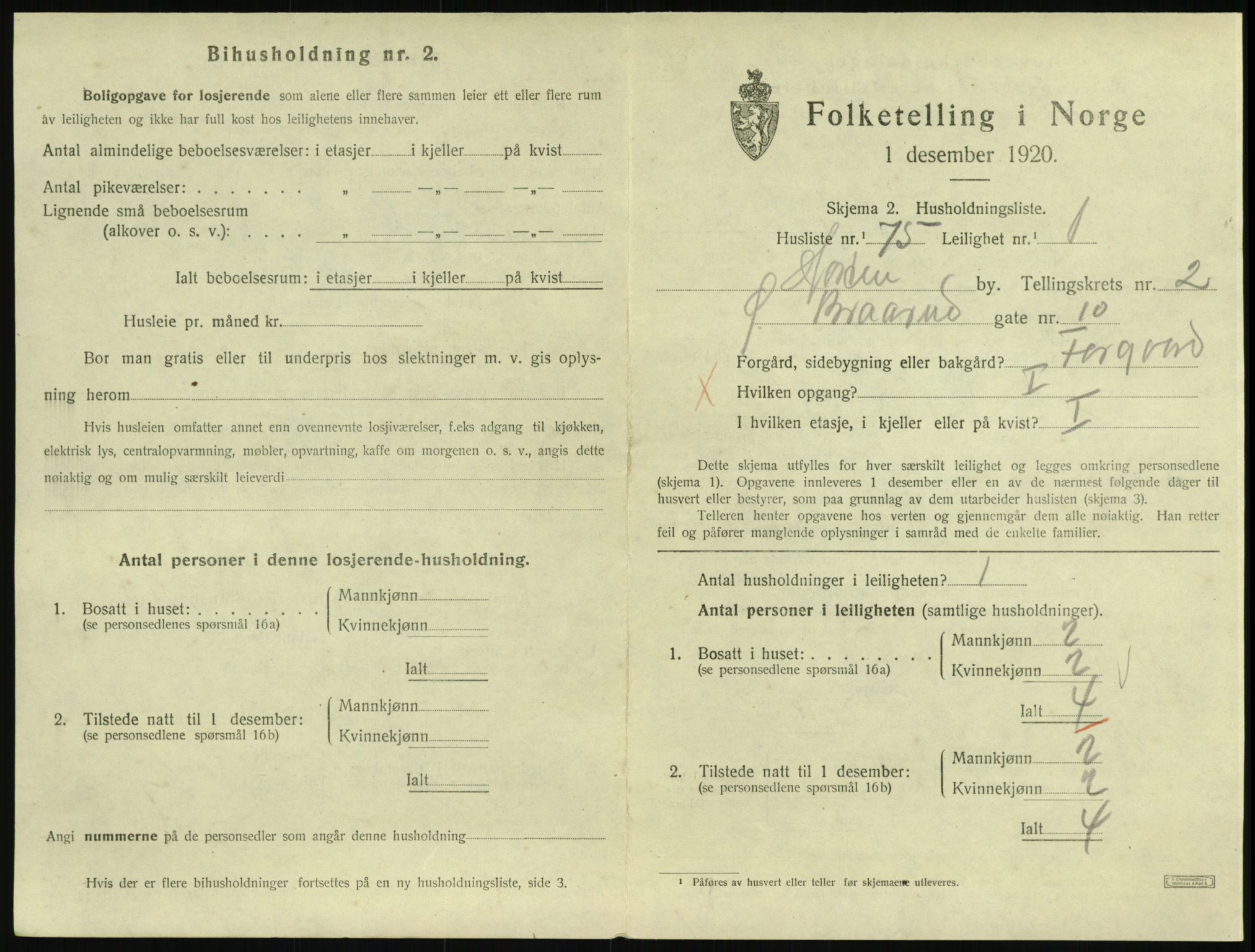 SAKO, 1920 census for Horten, 1920, p. 3613