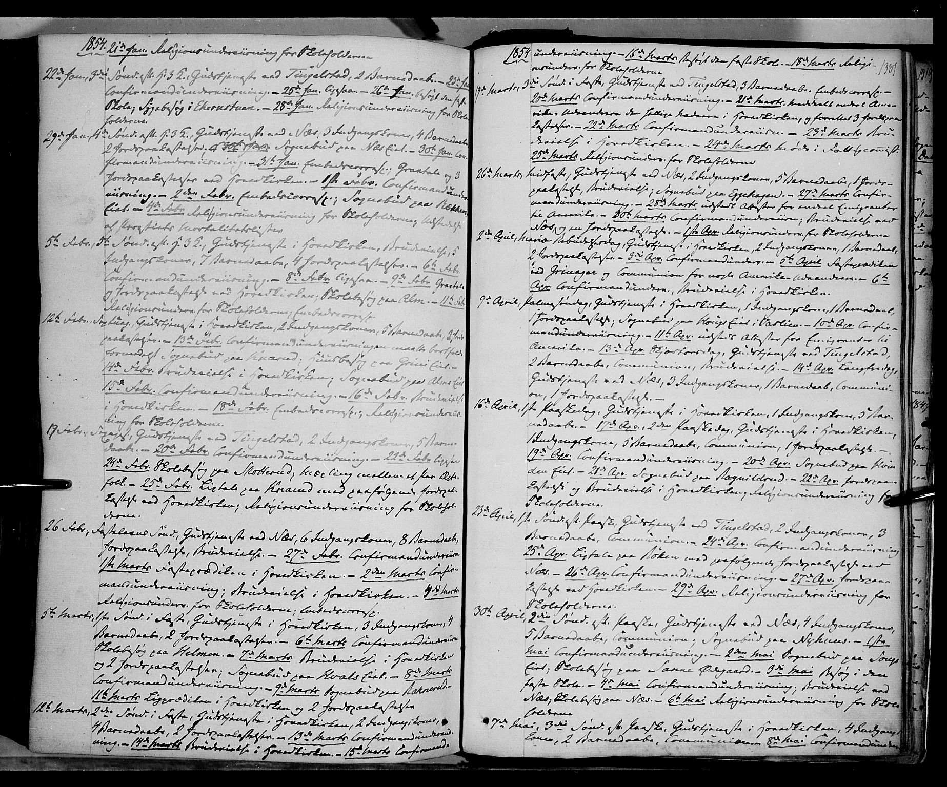 Gran prestekontor, AV/SAH-PREST-112/H/Ha/Haa/L0011: Parish register (official) no. 11, 1842-1856, p. 1380-1381