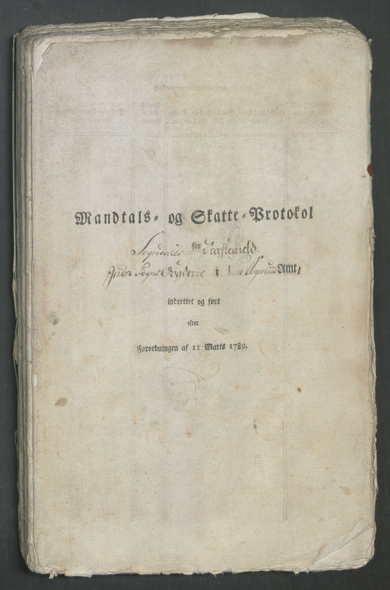 Rentekammeret inntil 1814, Reviderte regnskaper, Mindre regnskaper, RA/EA-4068/Rf/Rfe/L0059: Ytre og Indre Sogn fogderi, Østerdalen fogderi, 1789, p. 3