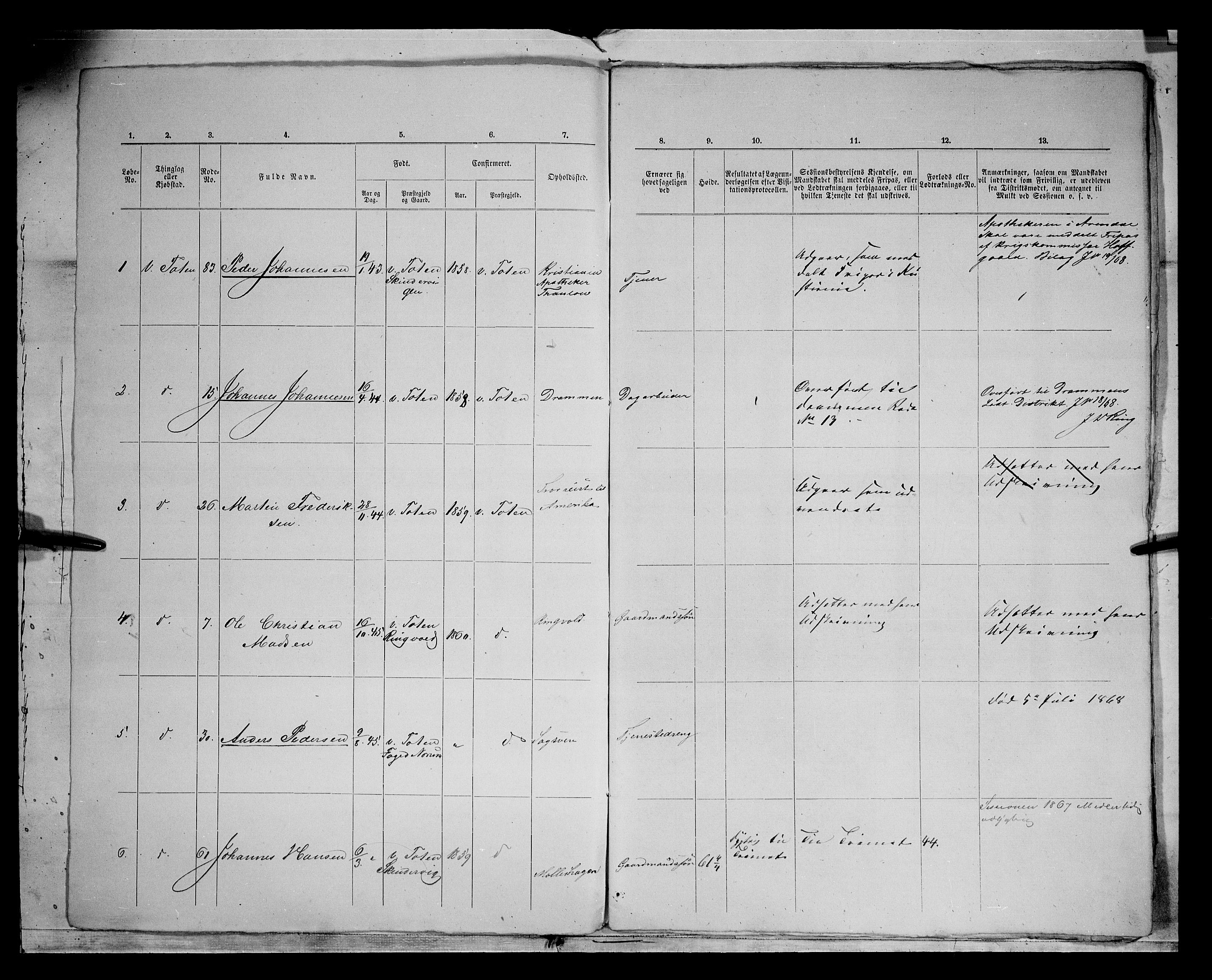 Fylkesmannen i Oppland, AV/SAH-FYO-002/1/K/Kg/L1167: Søndre og Nordre Land, Vestre Toten, 1860-1879, p. 7790