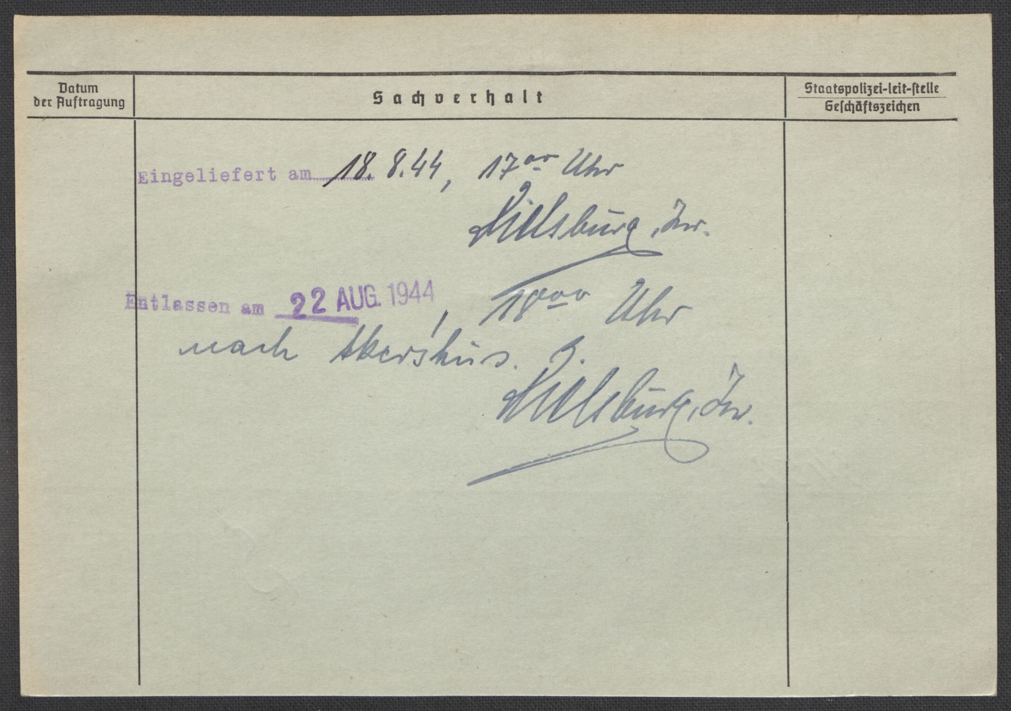 Befehlshaber der Sicherheitspolizei und des SD, AV/RA-RAFA-5969/E/Ea/Eaa/L0005: Register over norske fanger i Møllergata 19: Hø-Kj, 1940-1945, p. 75