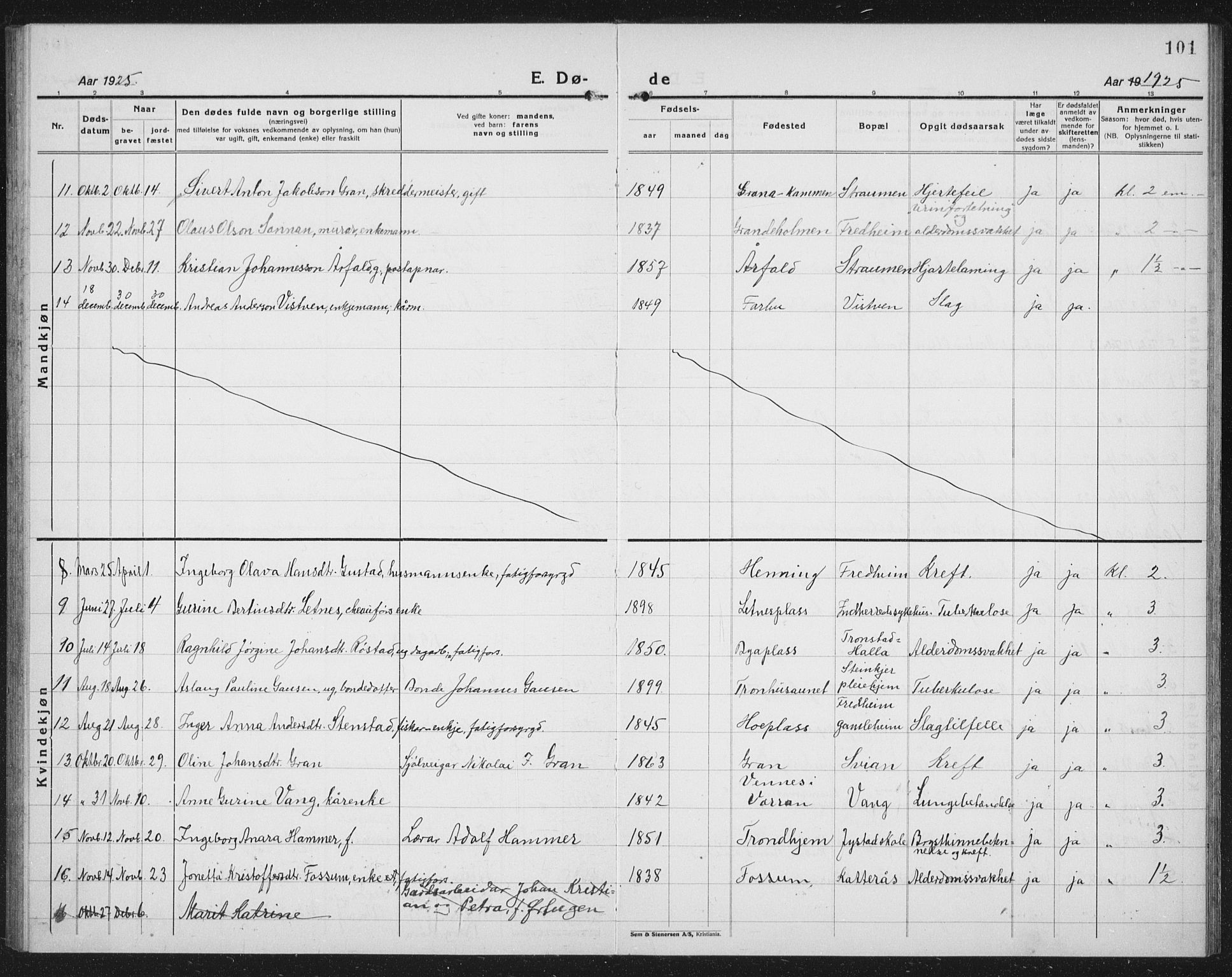 Ministerialprotokoller, klokkerbøker og fødselsregistre - Nord-Trøndelag, SAT/A-1458/730/L0303: Parish register (copy) no. 730C06, 1924-1933, p. 101