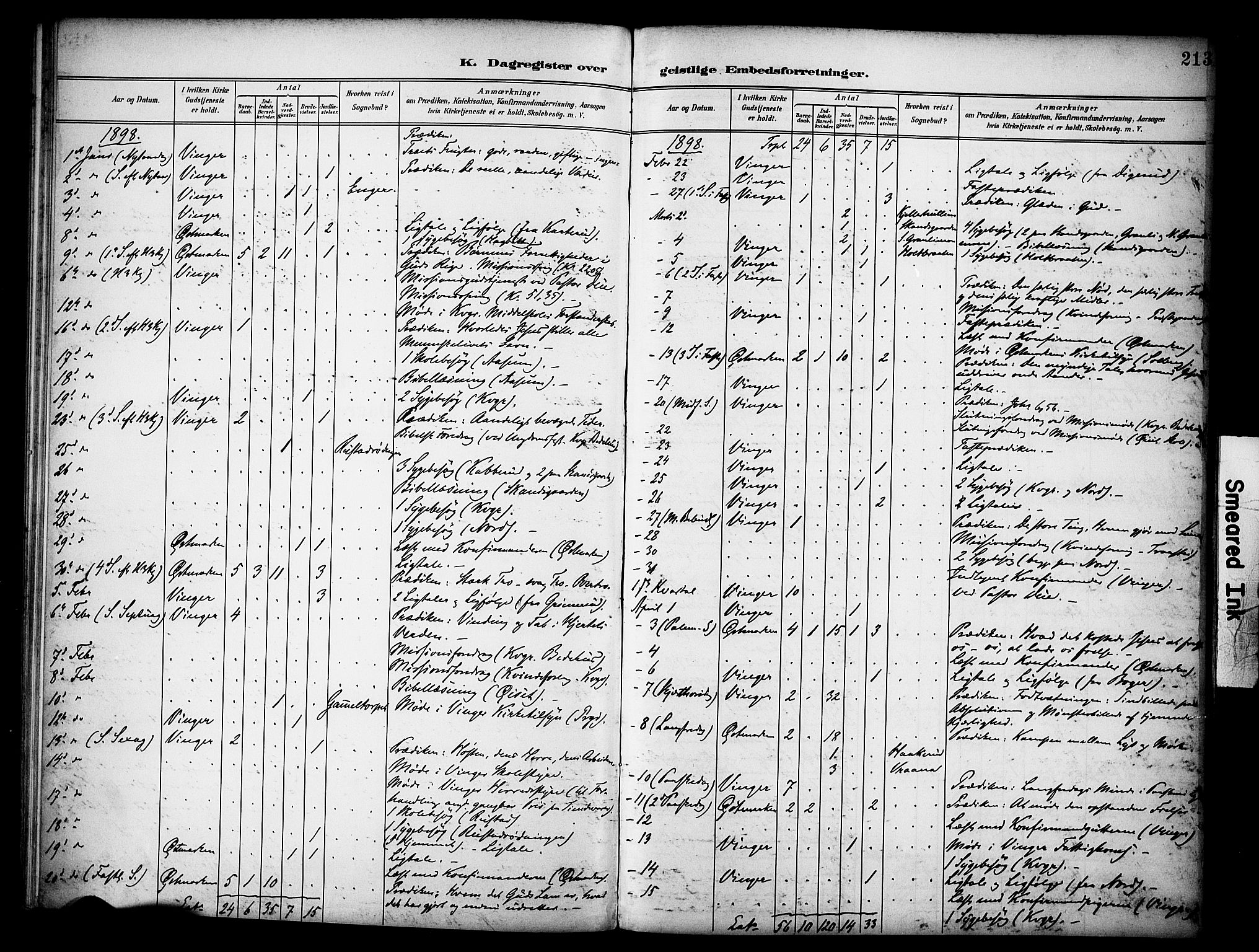 Vinger prestekontor, AV/SAH-PREST-024/H/Ha/Haa/L0016: Parish register (official) no. 16, 1898-1920, p. 213