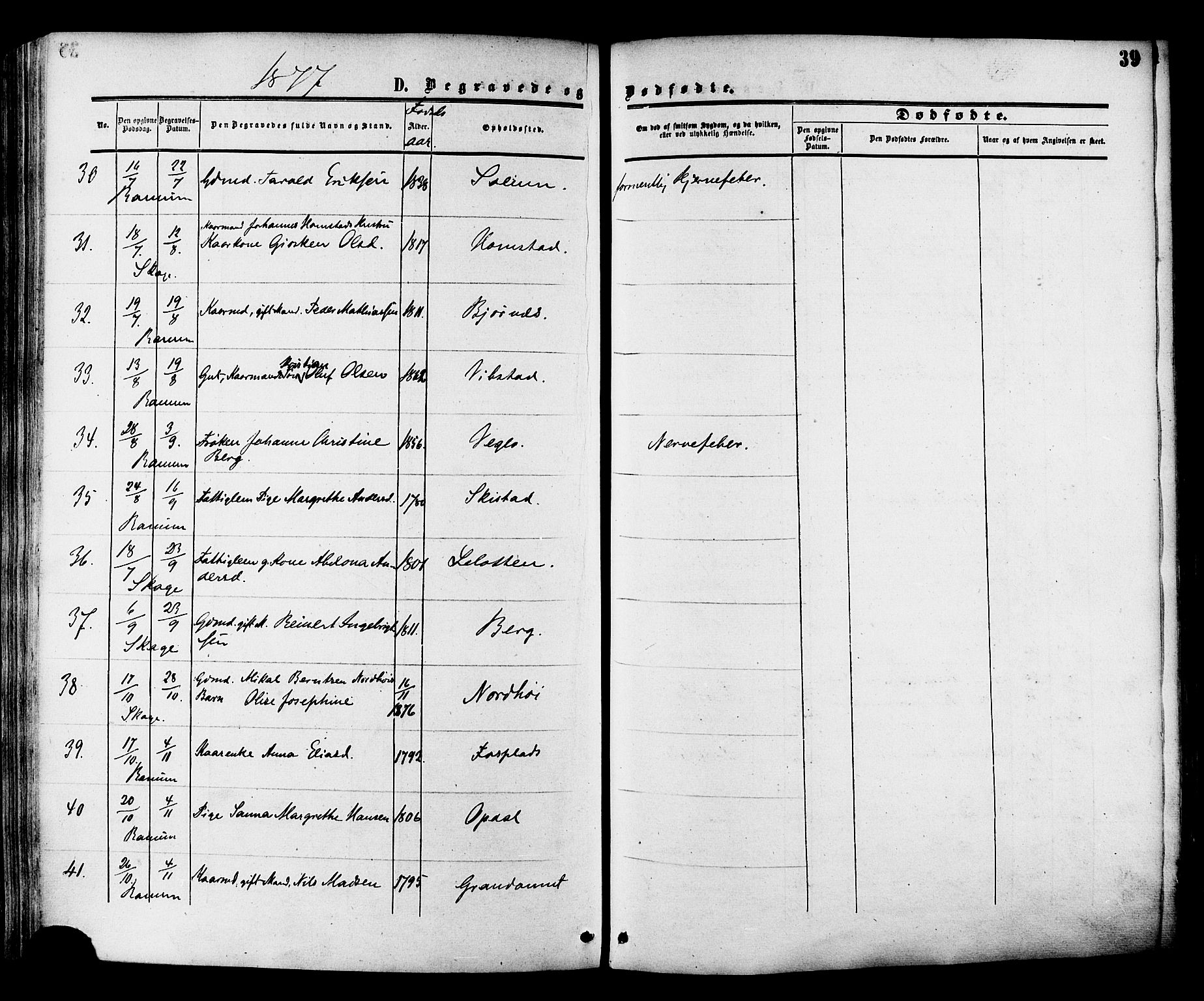 Ministerialprotokoller, klokkerbøker og fødselsregistre - Nord-Trøndelag, SAT/A-1458/764/L0553: Parish register (official) no. 764A08, 1858-1880, p. 39