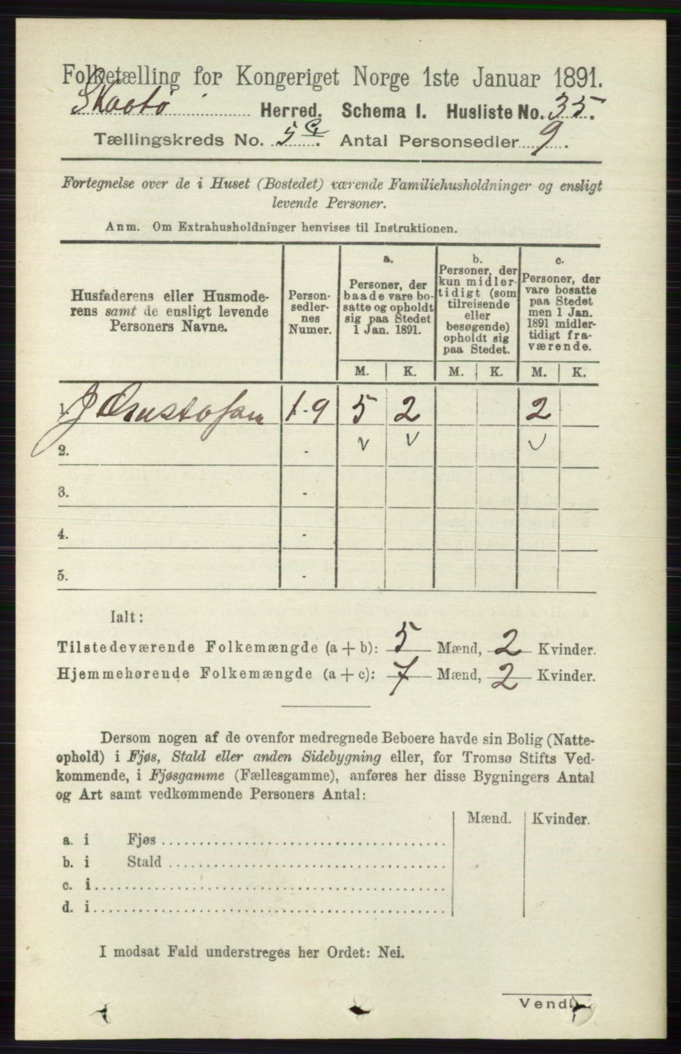 RA, 1891 census for 0815 Skåtøy, 1891, p. 2670