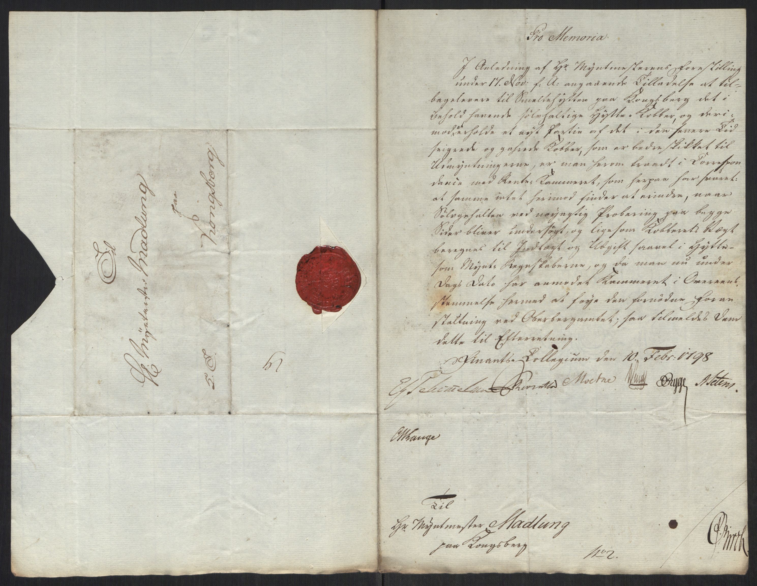 Rentekammeret inntil 1814, Realistisk ordnet avdeling, AV/RA-EA-4070/Oa/L0008: [Y6]: Embetsbrev til myntmesteren på Kongsberg (1797-1806 og 1808-1813), 1797-1813, p. 47