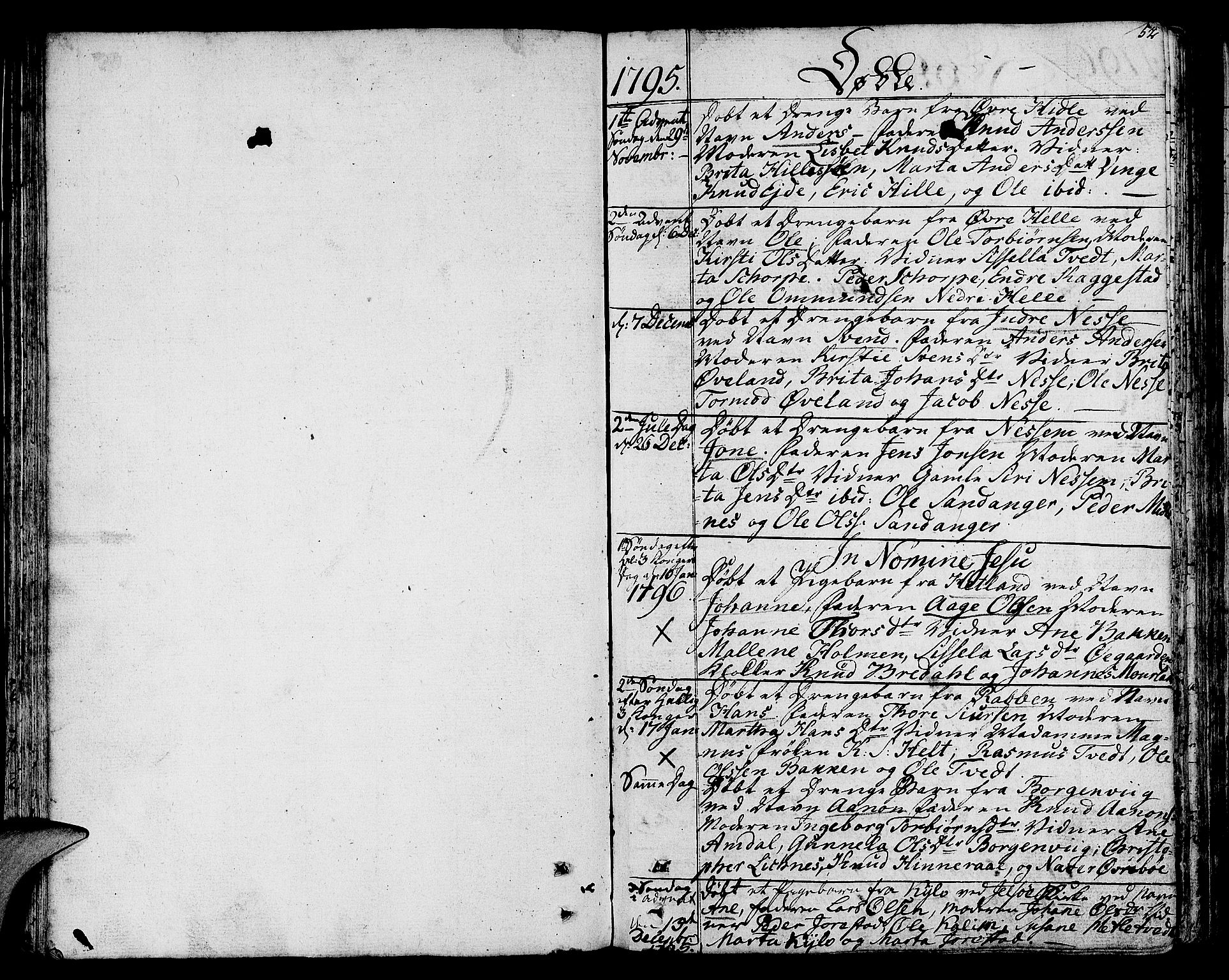 Nedstrand sokneprestkontor, SAST/A-101841/01/IV: Parish register (official) no. A 5, 1795-1816, p. 52