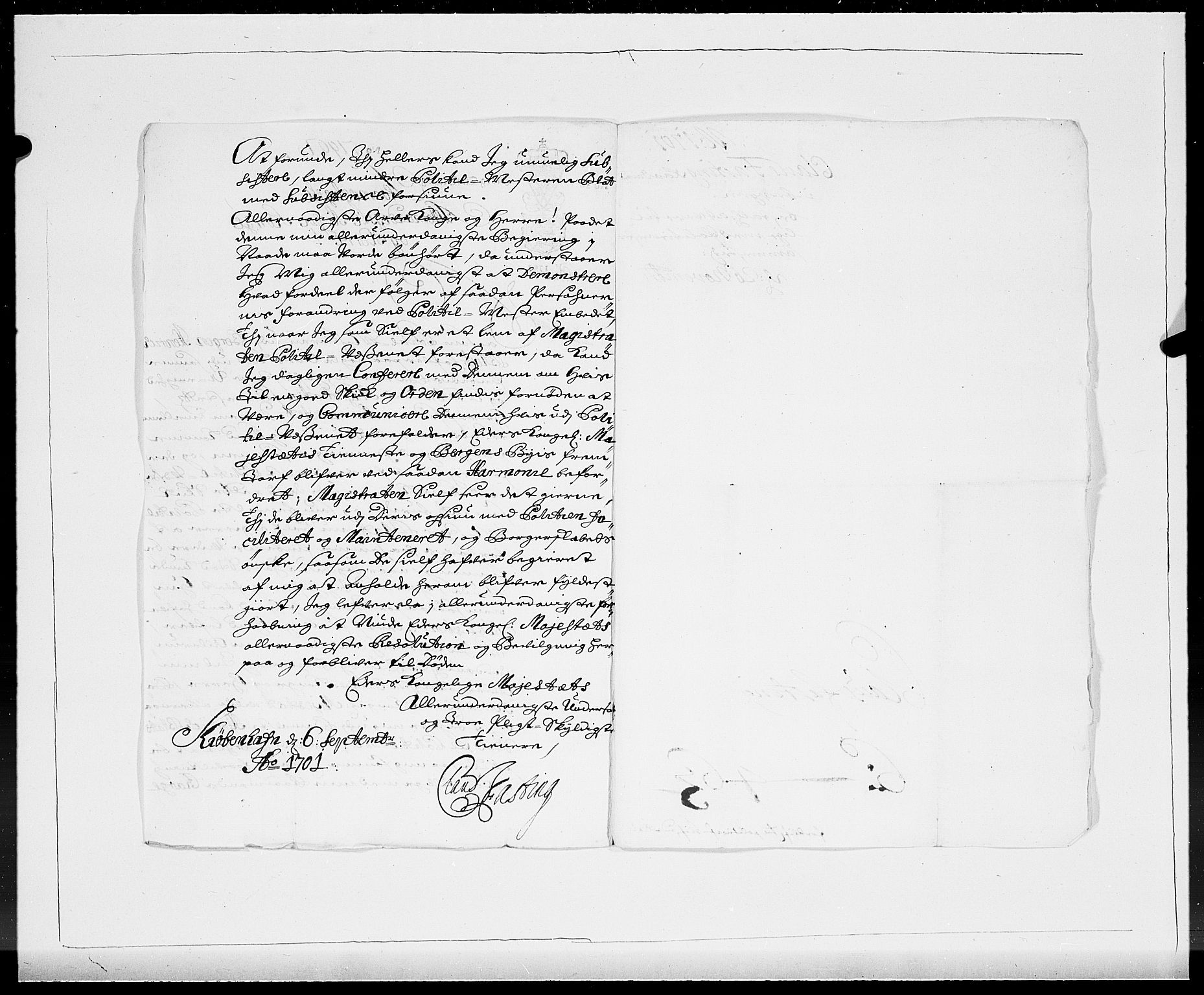 Danske Kanselli 1572-1799, AV/RA-EA-3023/F/Fc/Fcc/Fcca/L0052: Norske innlegg 1572-1799, 1701, p. 353