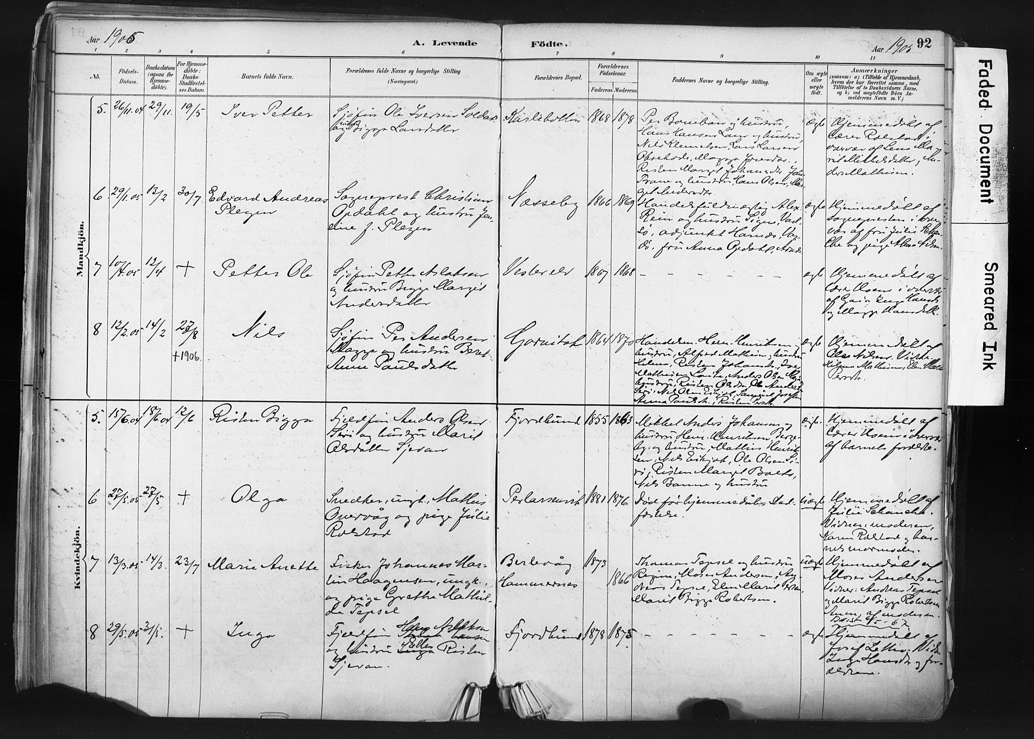 Nesseby sokneprestkontor, AV/SATØ-S-1330/H/Ha/L0006kirke: Parish register (official) no. 6, 1885-1985, p. 92