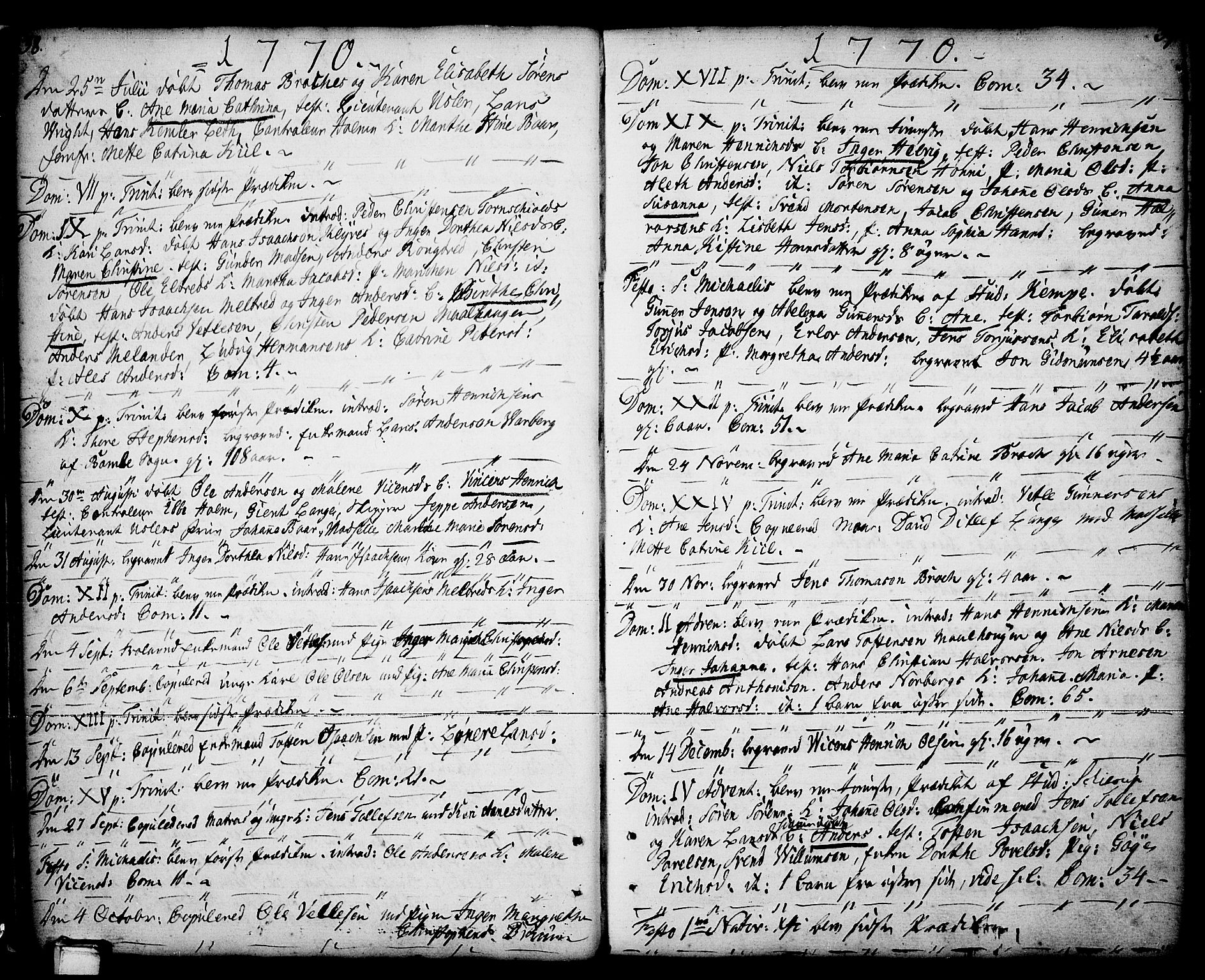 Porsgrunn kirkebøker , AV/SAKO-A-104/F/Fa/L0001: Parish register (official) no. 1, 1764-1814, p. 38-39