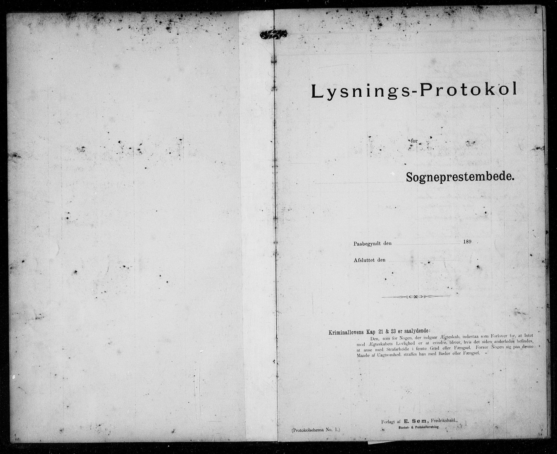 Ministerialprotokoller, klokkerbøker og fødselsregistre - Møre og Romsdal, SAT/A-1454/529/L0458: Banns register no. 529A08, 1901-1918, p. 1